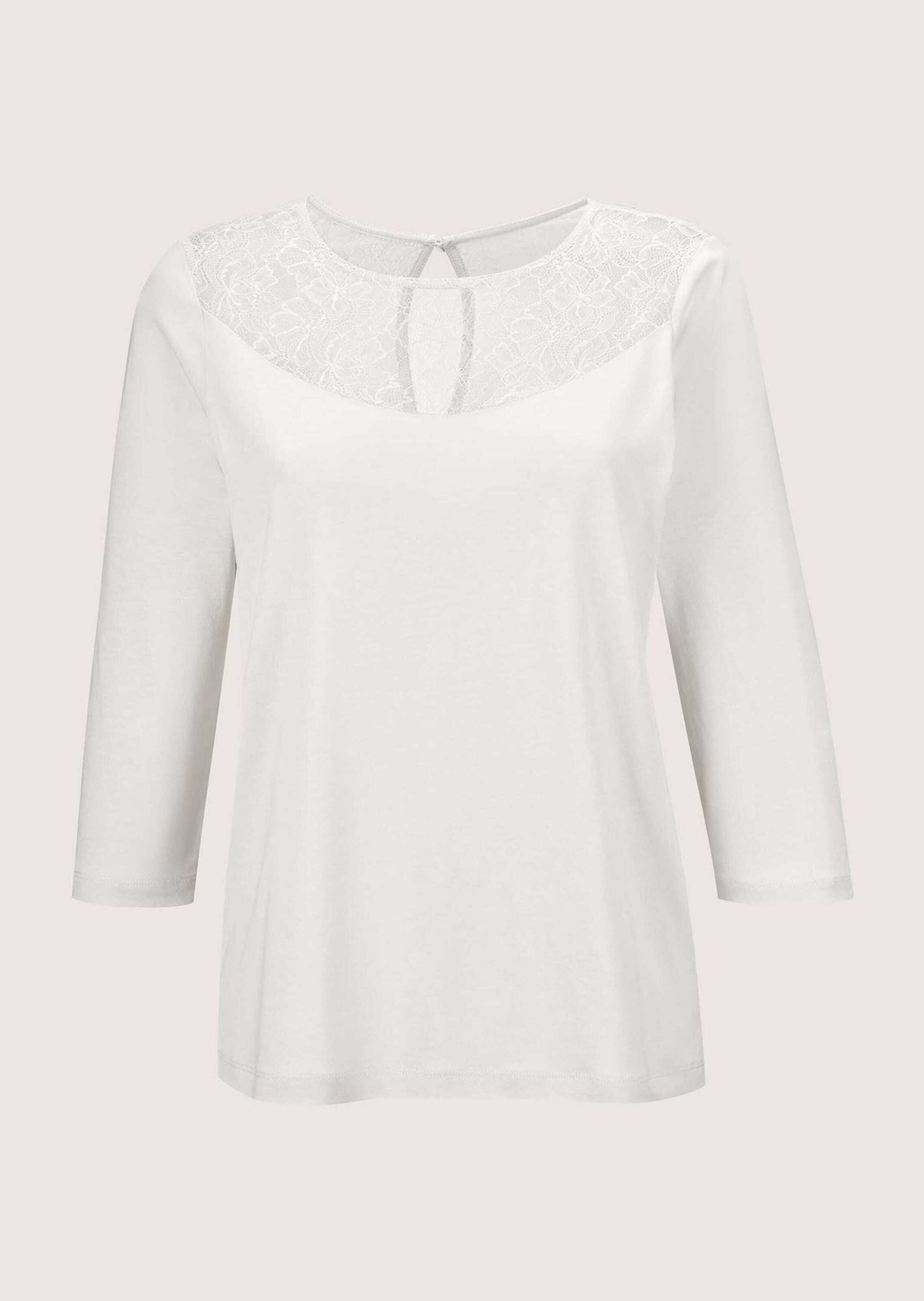 MADELEINE Kurzarmshirt "Shirt mit Spitze Rundhals-Shirt mit Spitze" günstig online kaufen