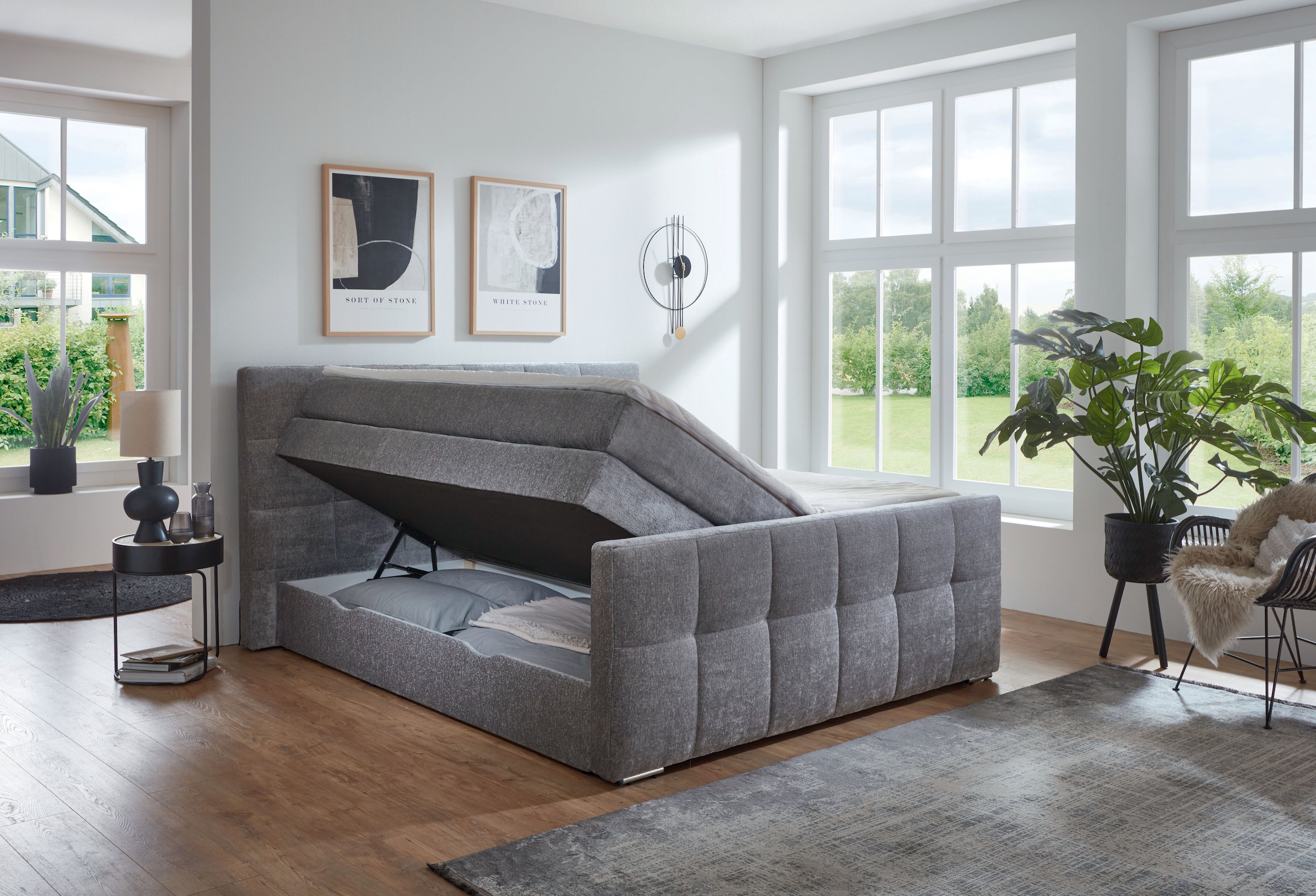 Places of Style Boxspringbett »Rosà«, H3/H3, H3/H4, H4/H4 möglich