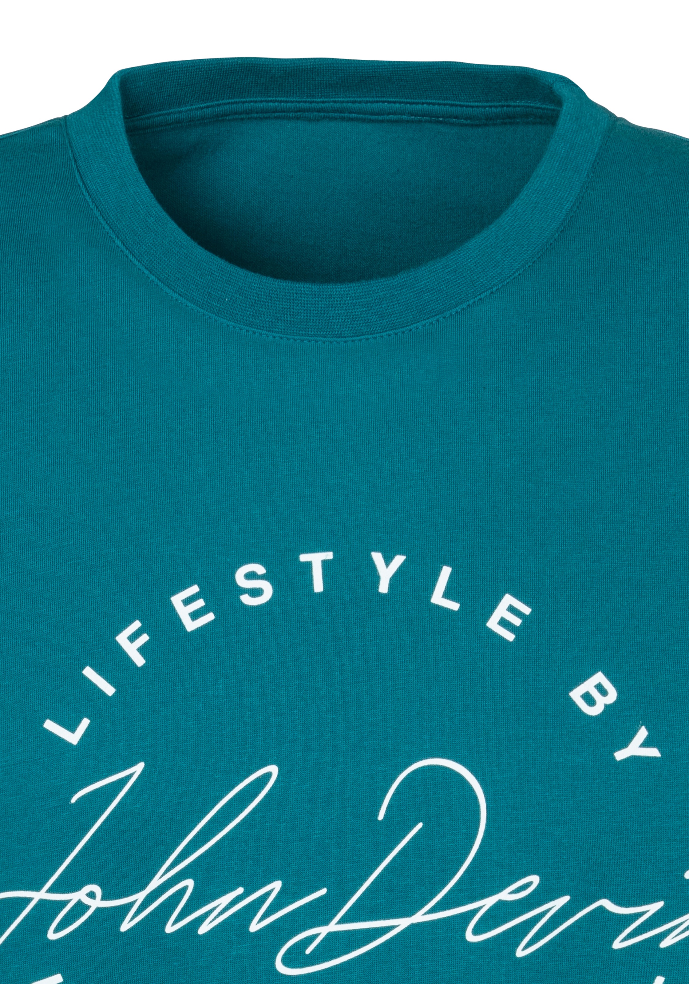 Thumbnail - John Devin T-Shirt Rundhalsshirt mit Print aus reiner Baumwolle