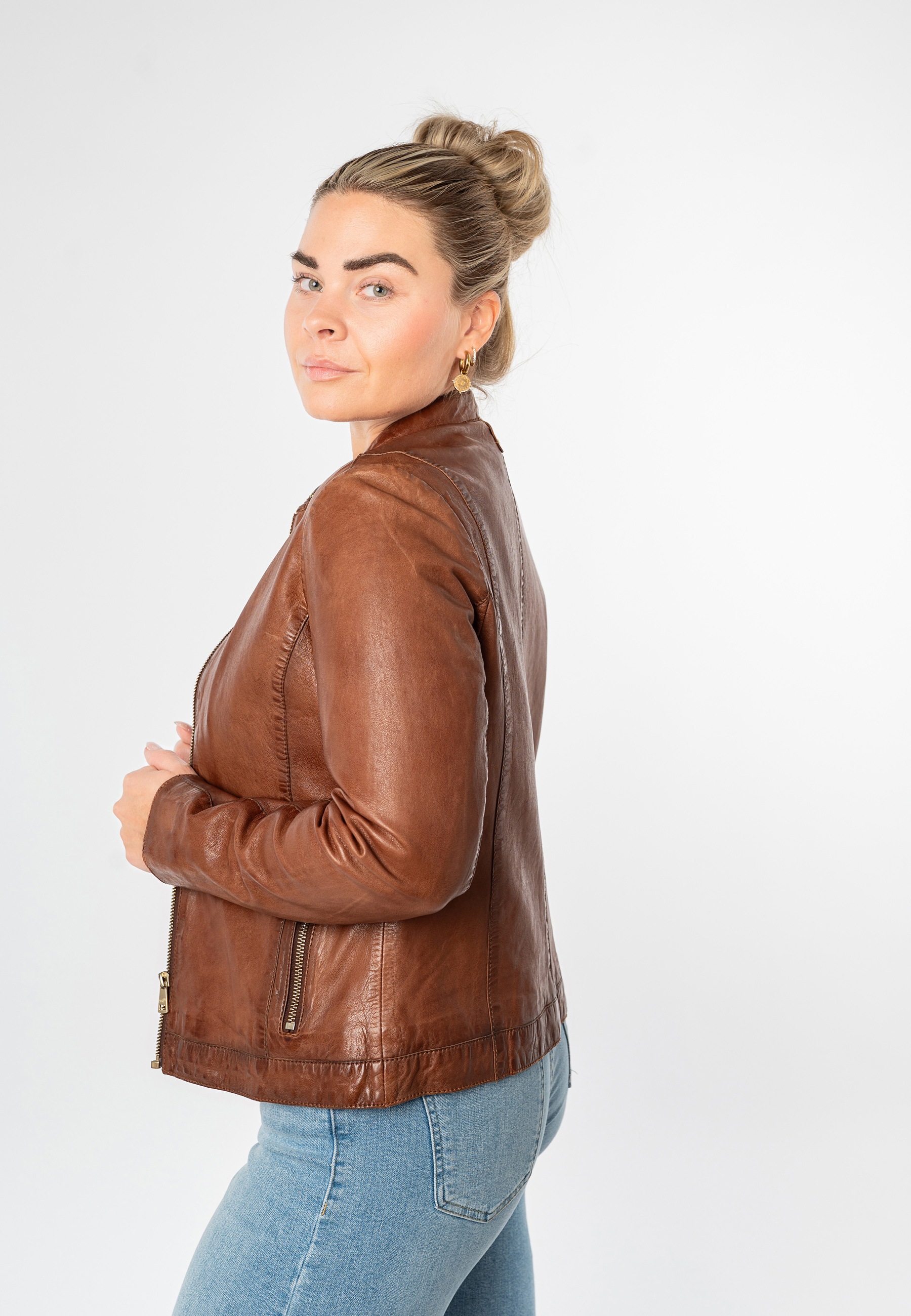 Thumbnail - Mauritius Lederjacke "MWKawira" mit Stehkragen