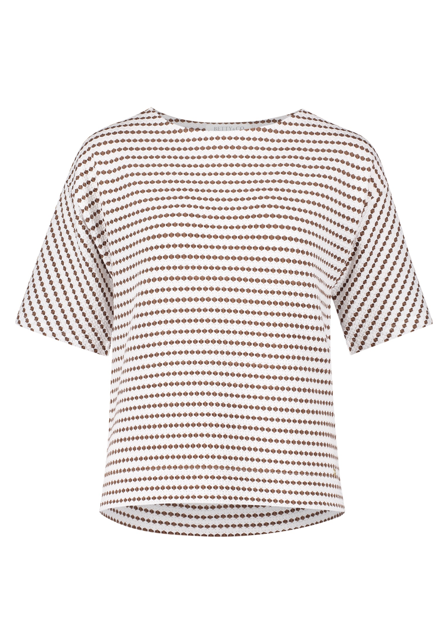 Betty&Co Kurzarmshirt »Damen mit Rundhalsausschnitt« 1 Stk. Struktur