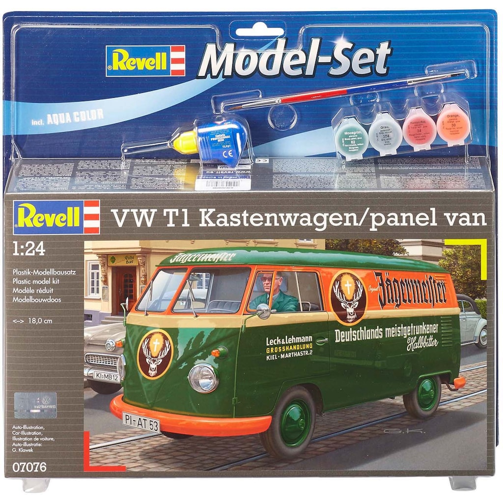 Revell® Modellbausatz »Model Set, VW T1 Kastenwagen«, (Set), 1:24