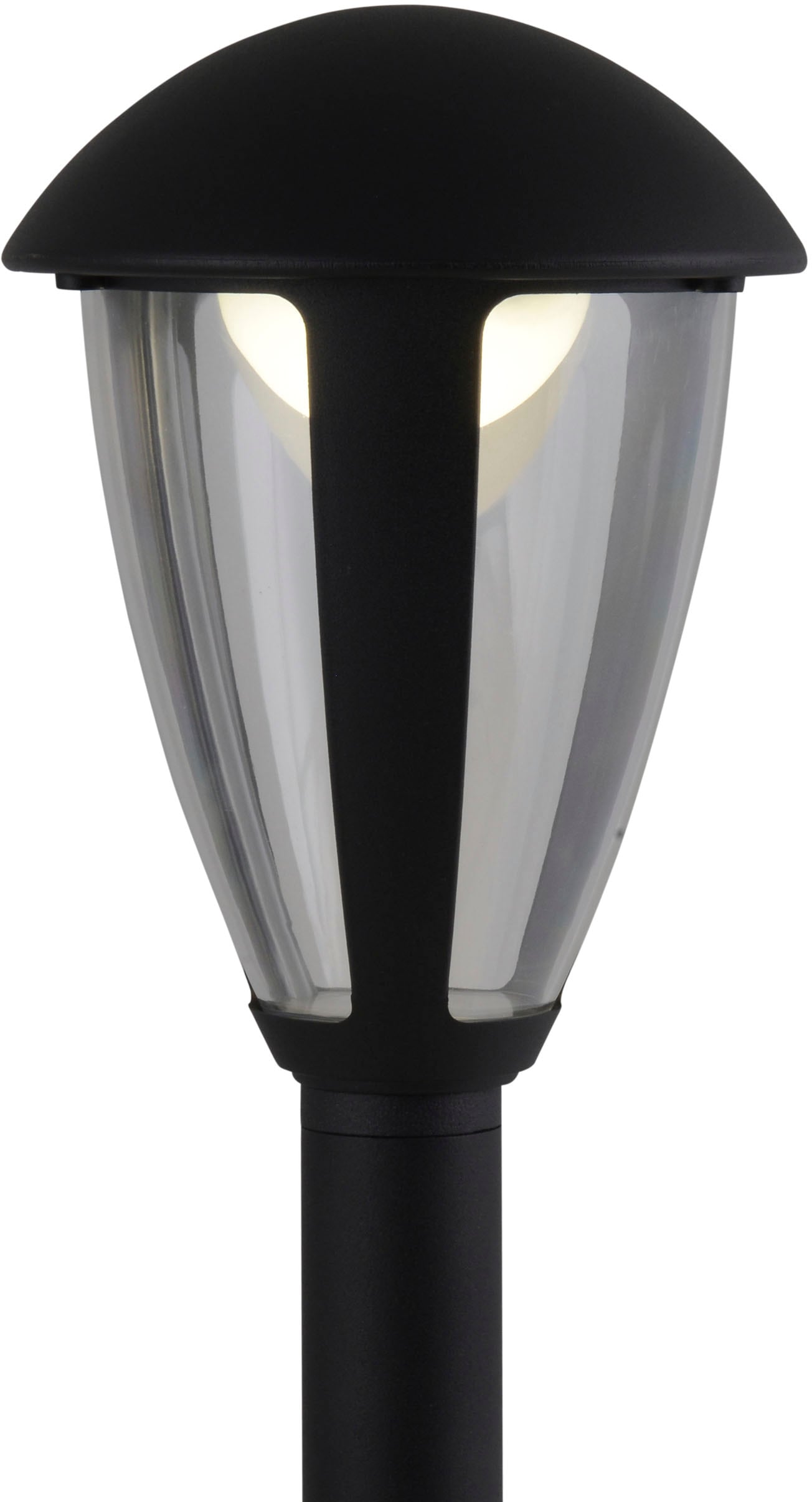 näve LED Außen-Stehlampe »Clint«, 1 flammig, Aluminium schwarz Kunststoff klar incl. 14x LED IP44 Höhe 100cm