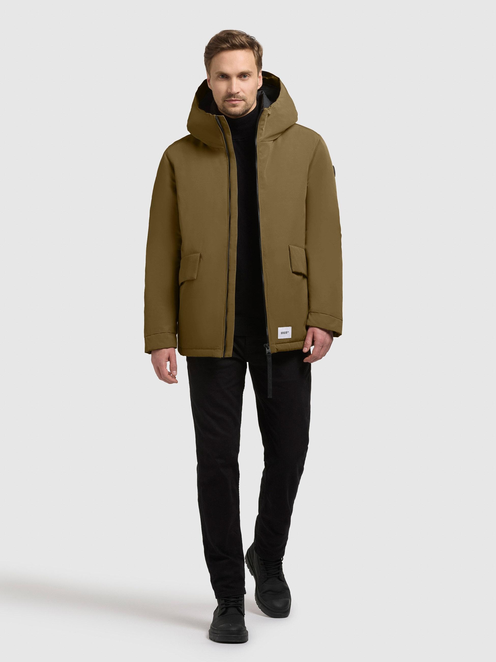 khujo Outdoorjacke »Oreg« mit Kapuze Modische Herren Winterjacke mit großen Pattentaschen