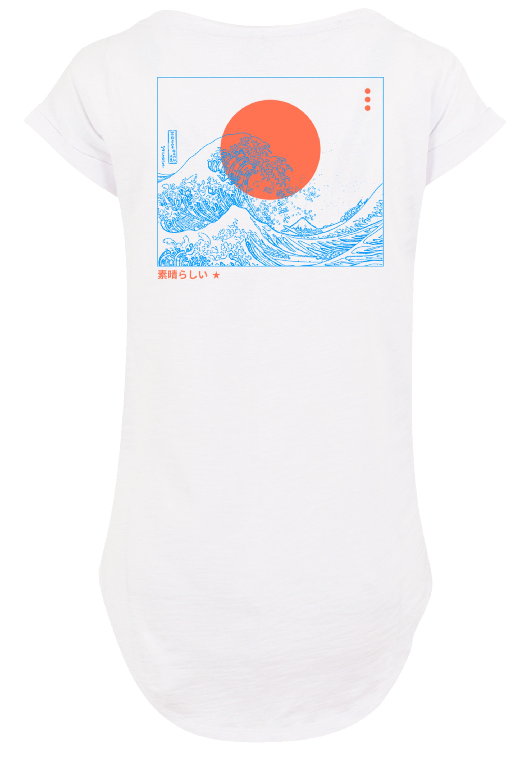 Thumbnail - F4NT4STIC T-Shirt "Kanagawa Wave Blue V2", Premium Qualität