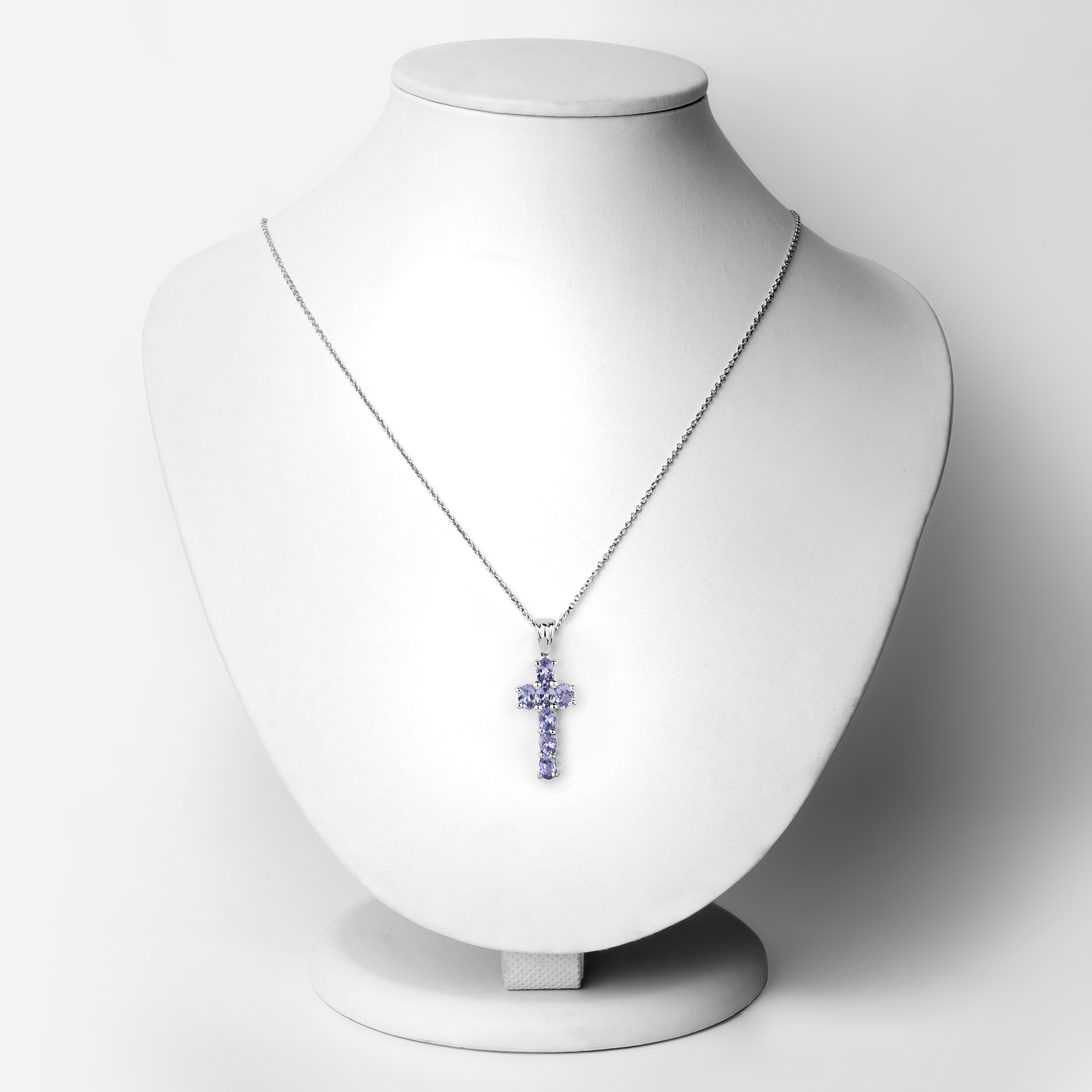Vira Jewels Kette mit Anhänger »925-Sterling Silber rhodiniert Glänzend Tansanit violett«