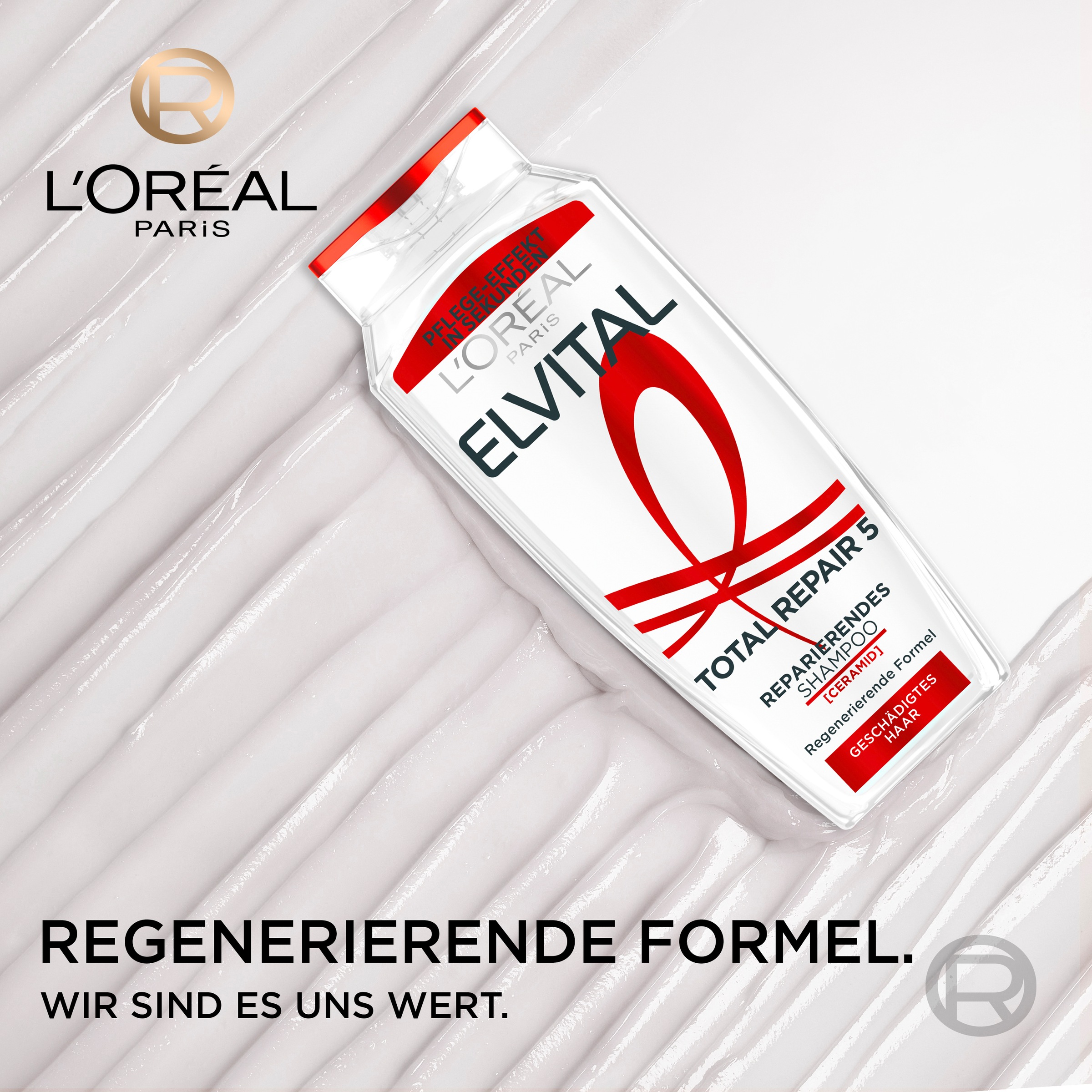 L'ORÉAL PARIS Haarspülung »L'Oréal Paris Elvital Total Repair 5 Spülung«, (Packung, 6 tlg.)