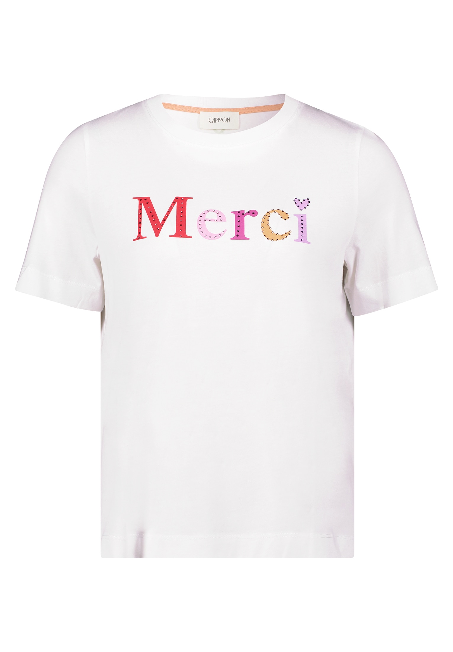 Cartoon Kurzarmshirt »Cartoon Damen Printshirt mit Rundhalsausschnitt«, (1 tlg.), Hotfix
