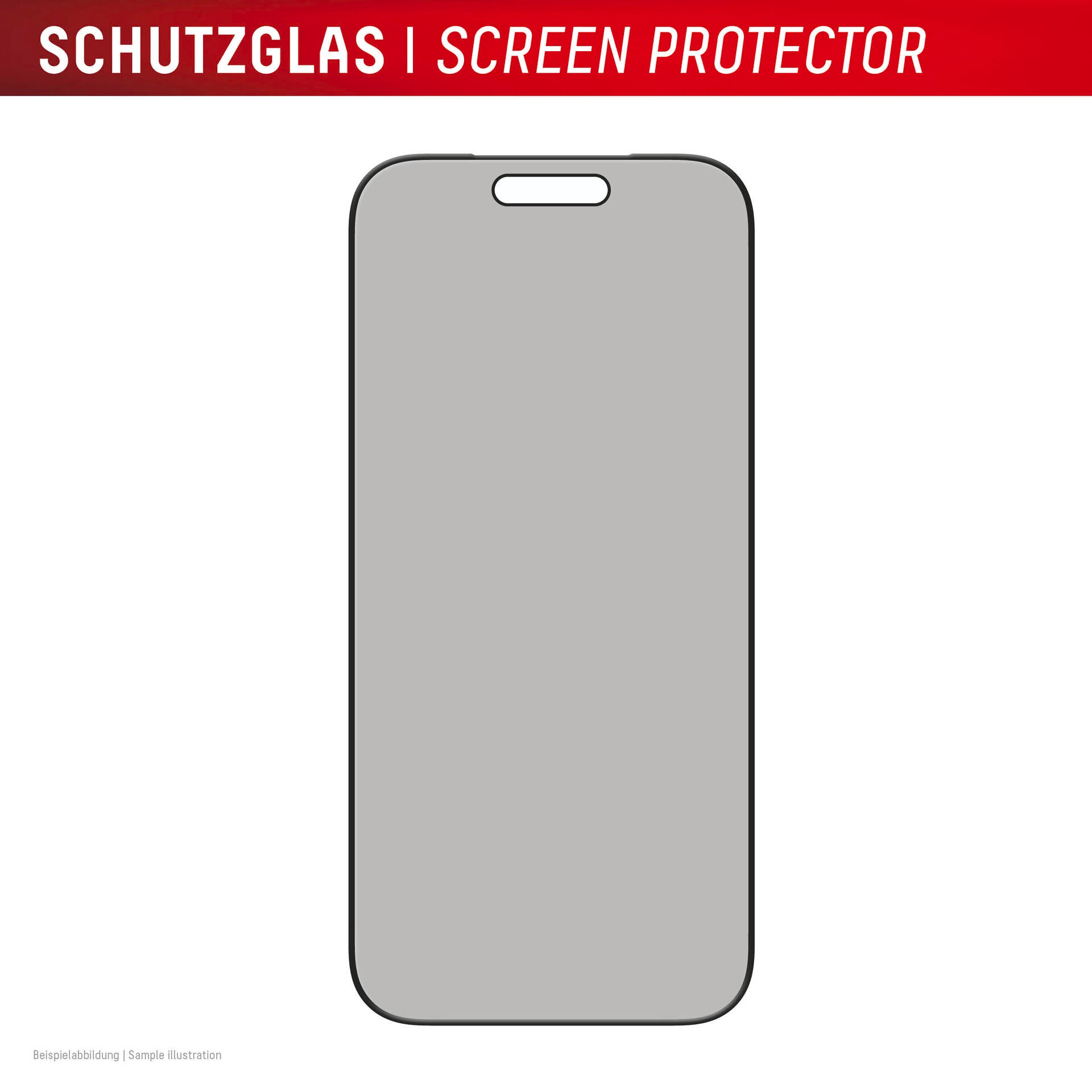 Displex Displayschutzglas »Privacy Glass Screen Protector« für Apple iPhone 17;Apple iPhone 17 Pro Displayschutzfolie, Schutzfolie, Bildschirmschutz, kratz- & stoßfest