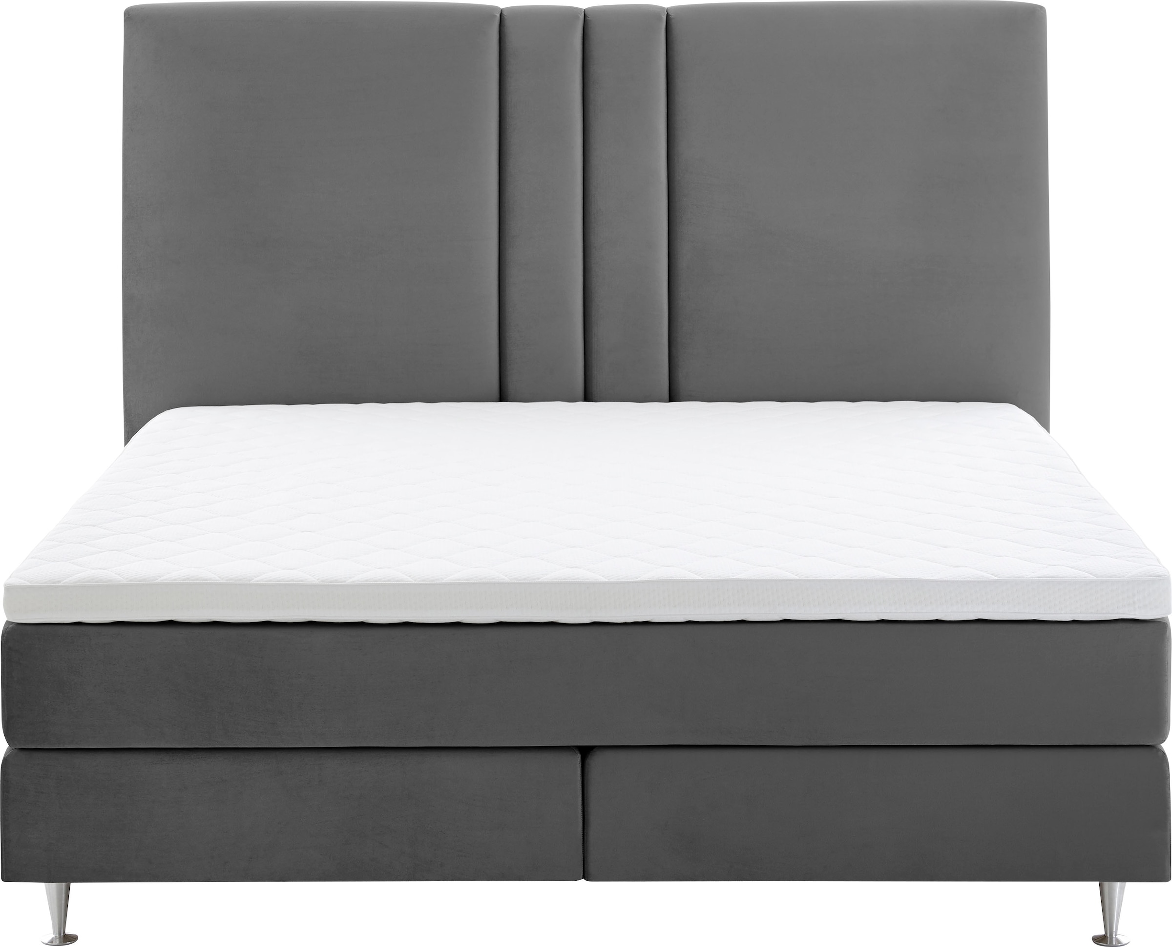 ATLANTIC home collection Boxspringbett »Rita« mit Topper und hohen Kopfteil