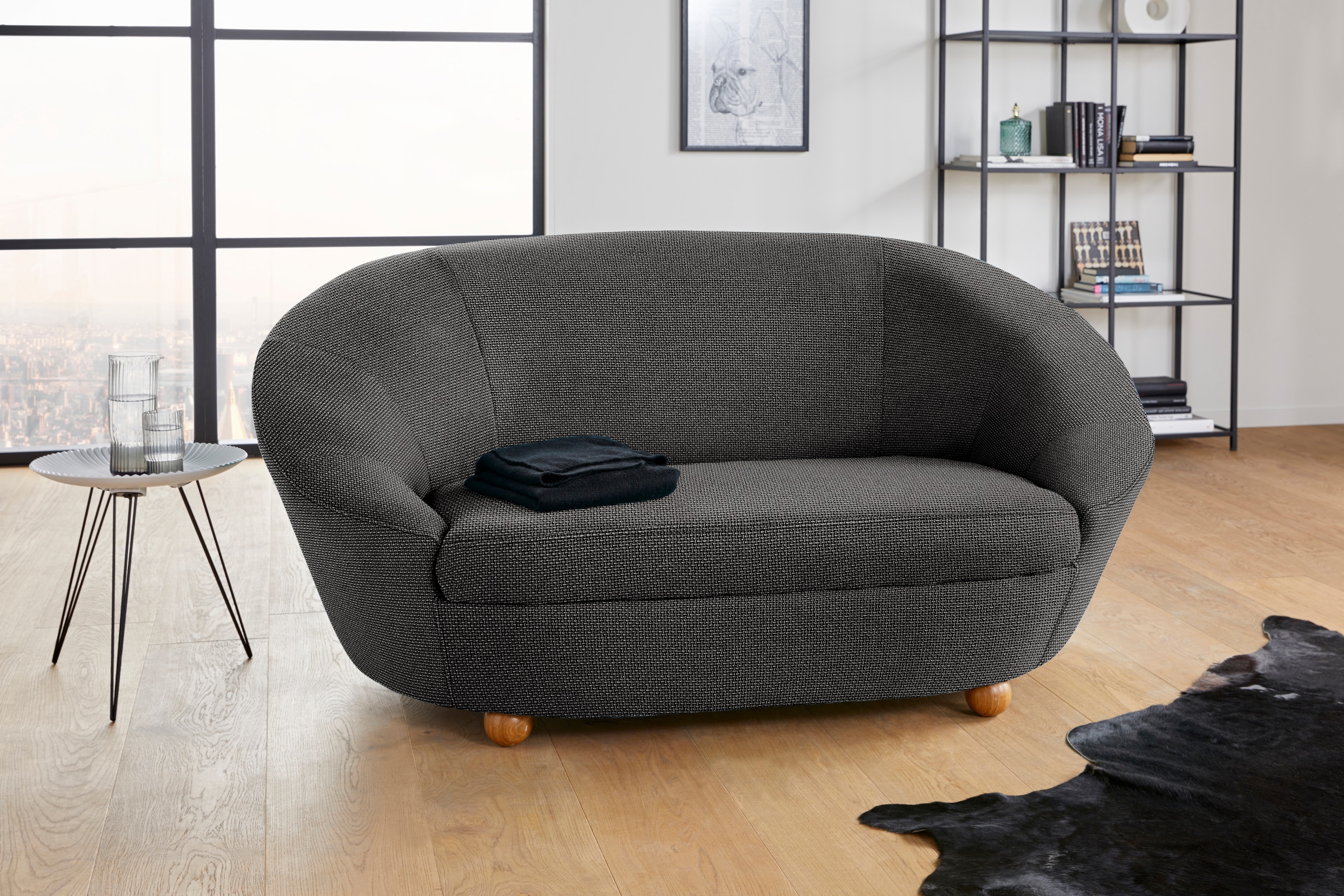 LOOKS by Wolfgang Joop Sofa "LooksIV", Rundsofa, in vielen frischen Farben wählbar