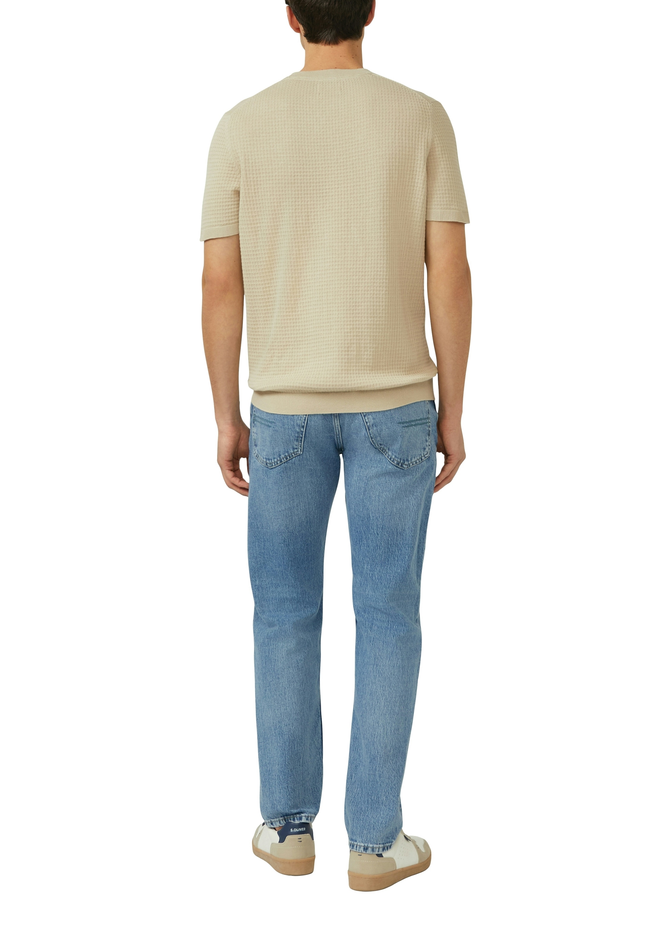 s.Oliver T-Shirt mit Leinen Anteil