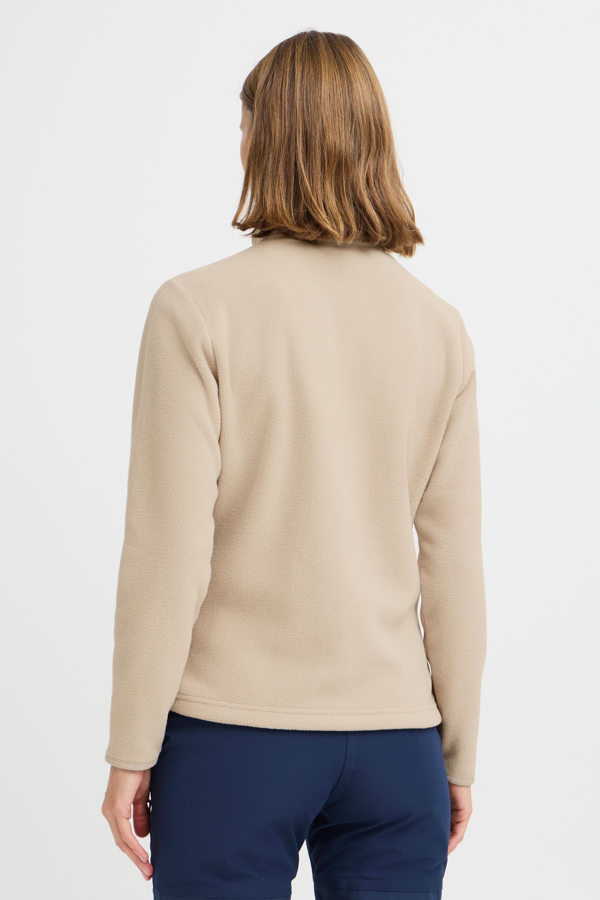 Fleecejacke NORTH BEND "Fleecejacke NBConna W", Damen, Gr. 44, beige (simply taupe), Obermaterial: 100% Polyester PES., Jacken Fleecejacke 3