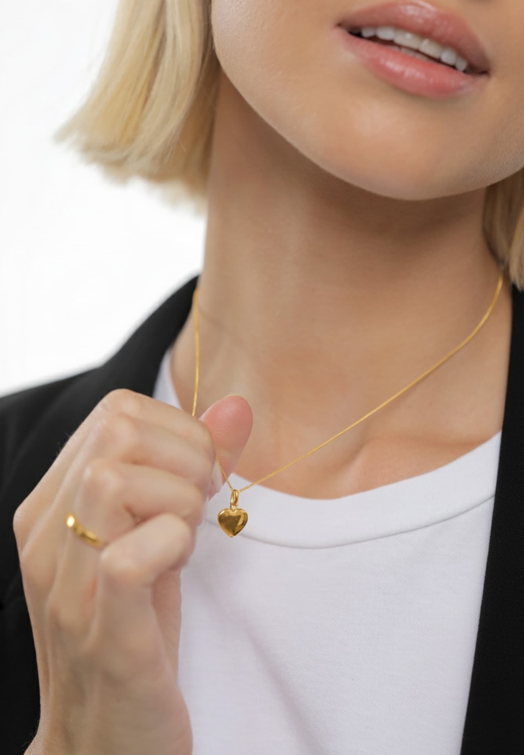 Elli Kette mit Anhänger »Herz Filigran Klassisch Schmuck Geschenk 925 Silber«