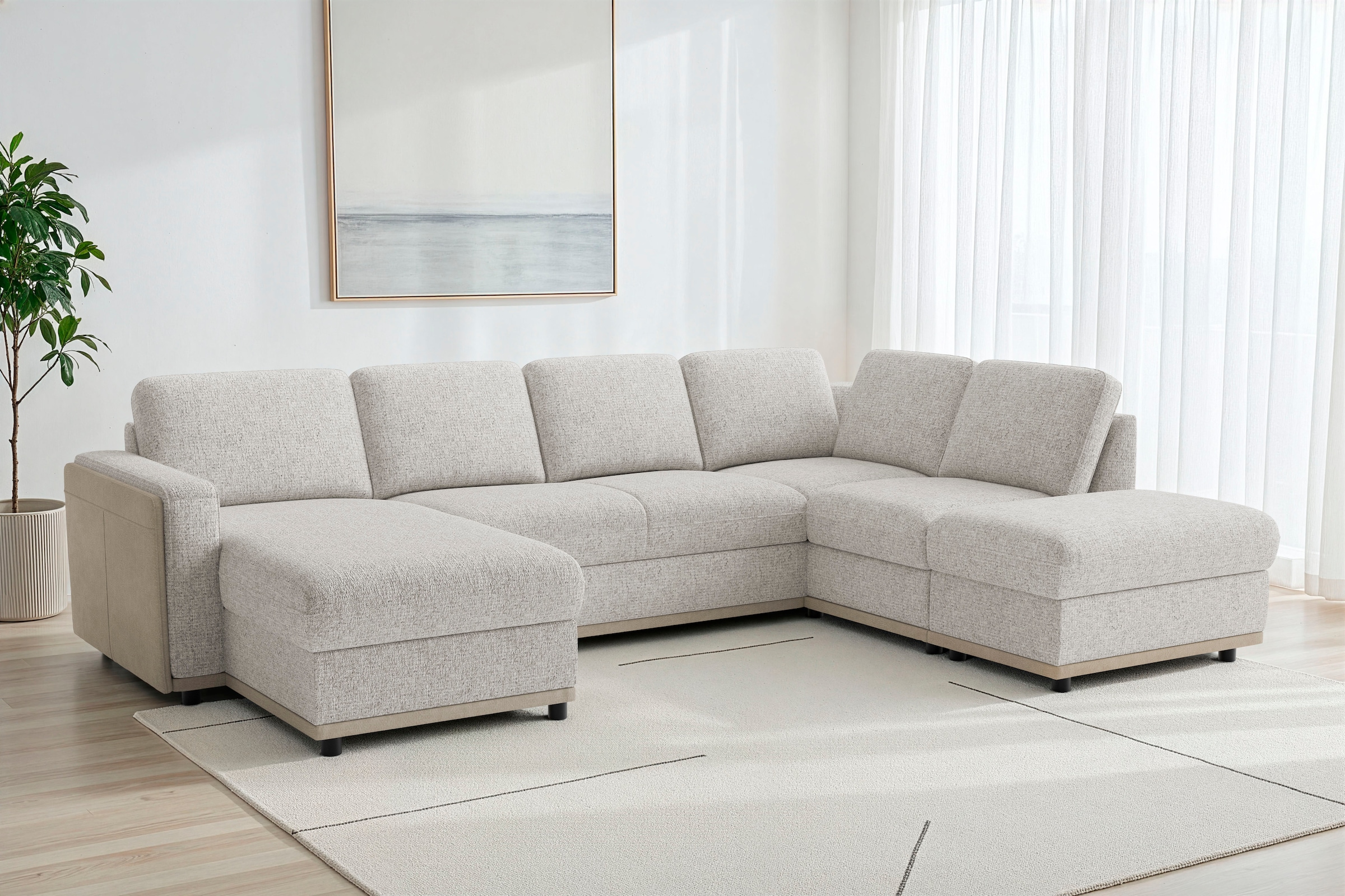 sit&more Wohnlandschaft "Cordoba" wahlweise mit Schlaffunktion und Bettkasten oder Stauraum