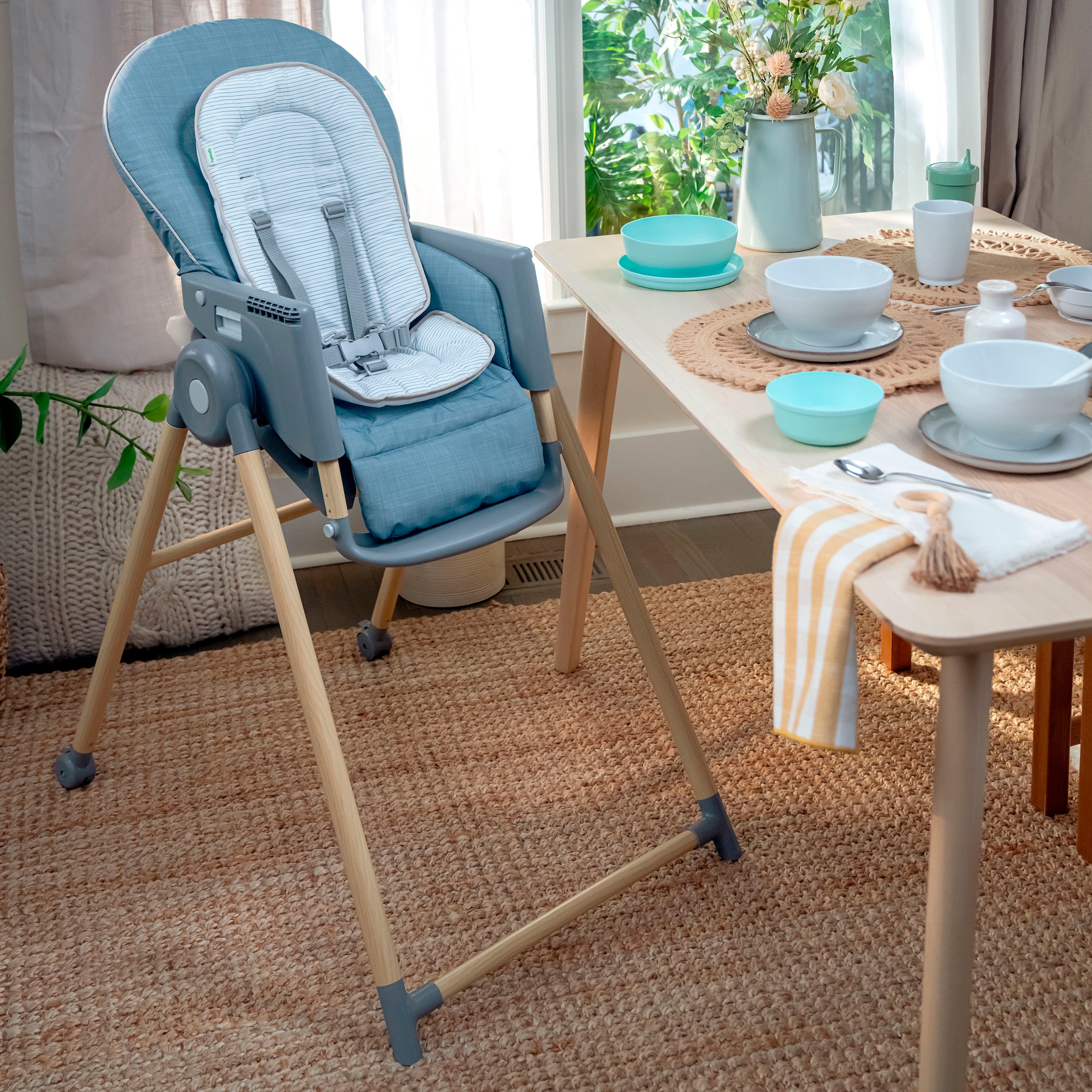 ingenuity Hochstuhl »Proper Positioner™ 7-in-1 Deluxe High Chair - Chambray«