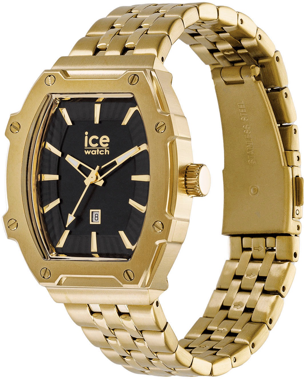 ice-watch Quarzuhr »ICE boliday - Full steel - Small - 3H + Date«, Armbanduhr, Damenuhr, Edelstahlarmband, Datum, analog