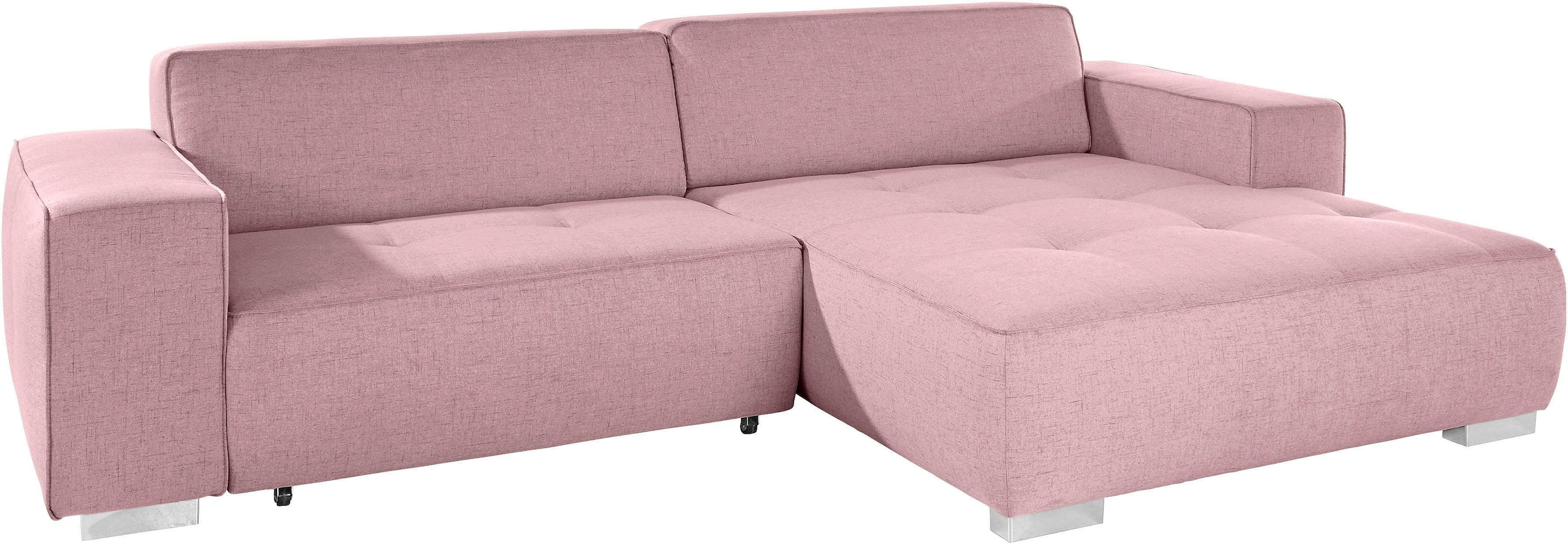 INOSIGN Ecksofa »Sapporo L-Form«, wahlweise Bettfunktion oder Sitztiefenverstellung, Federkern