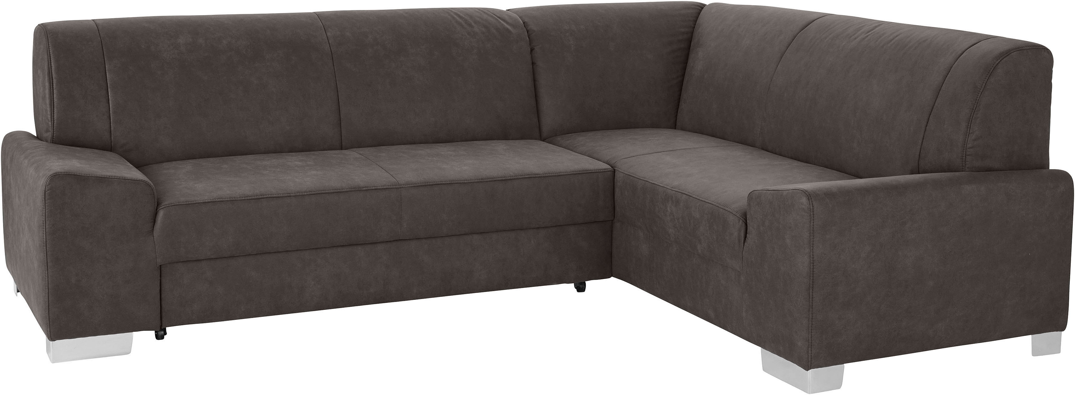 Thumbnail - DOMO collection Ecksofa "Anzio in kubischer Formensprache, flache Armlehnen, L-Form", Wahlweise mit Bettfunktion und Fed...