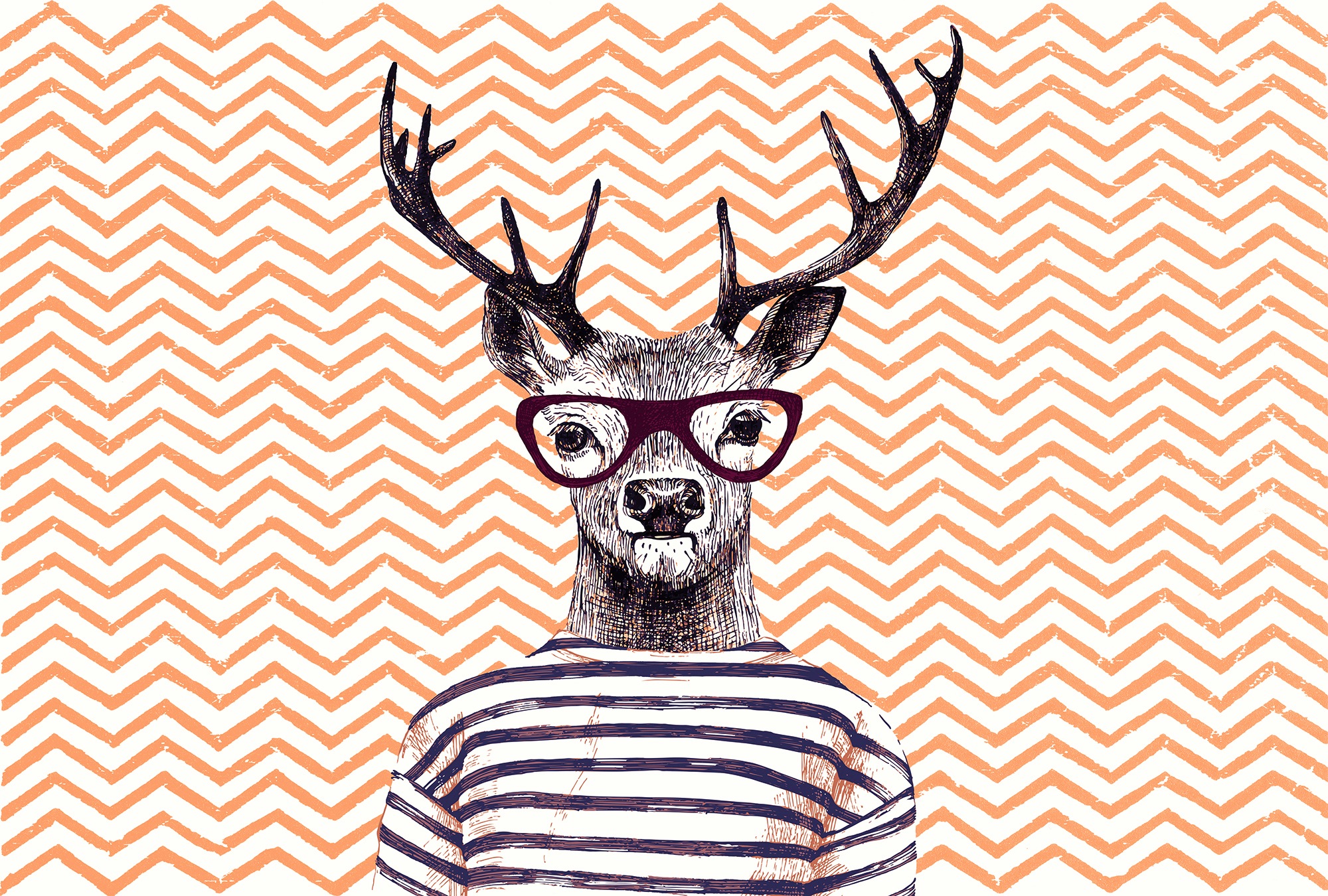 Architects Paper Fototapete "Atelier 47 Modern Deer 3" abstrakt glatt Vlies, Wand, Schräge, Decke