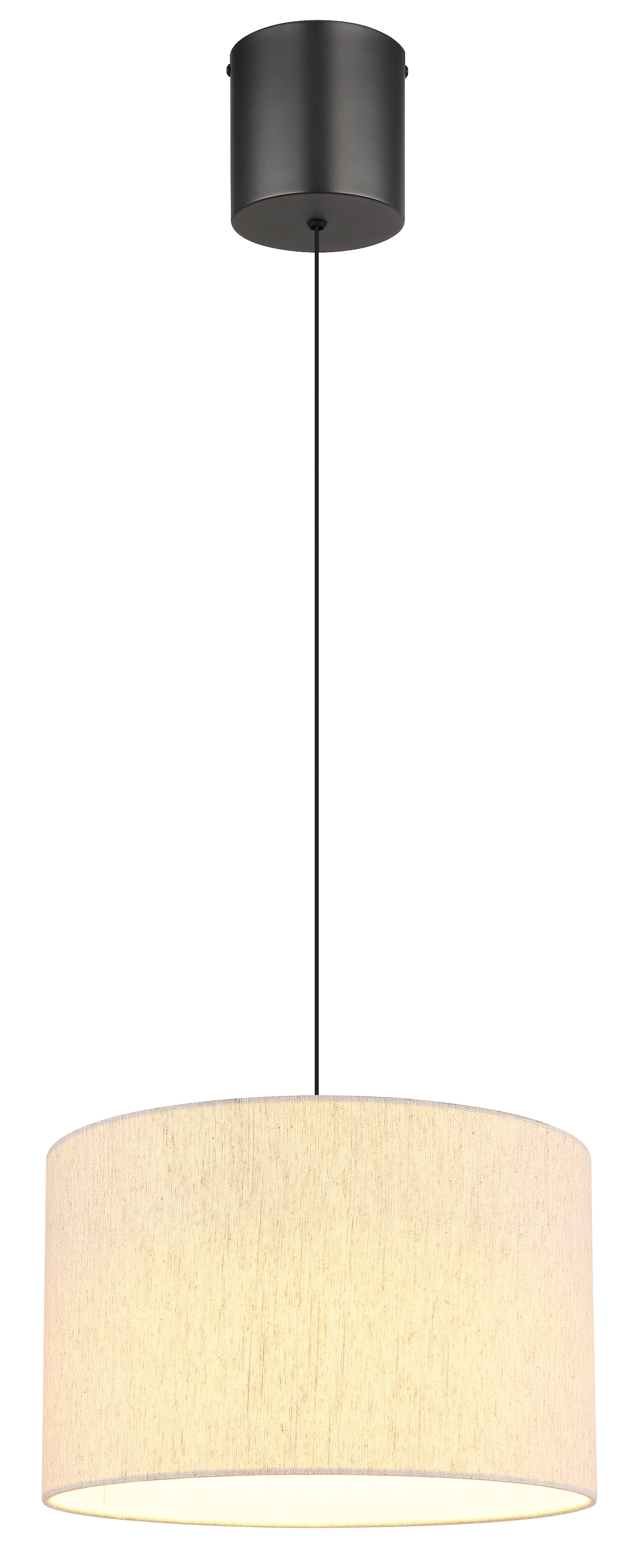 NOWA Hängeleuchte »THEA« LED-Modul 1 Stk. Warmweiß Hängelampe,schwarz,Leinen,Esszimmer,Esstisch,creme,Höhe verstellbar