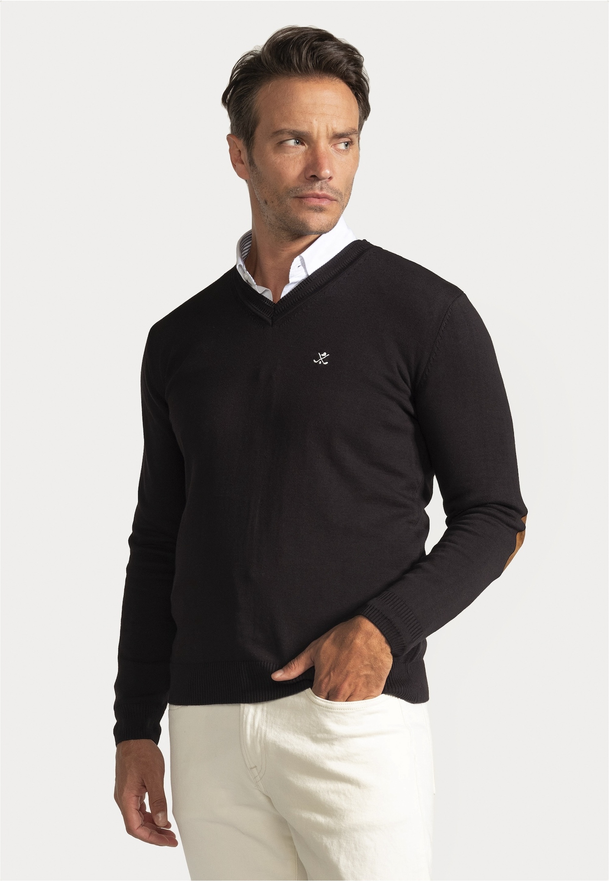 SIR RAYMOND TAILOR Strickpullover »Los Angeles«, (1 tlg.), mit klassischem V-Ausschnitt