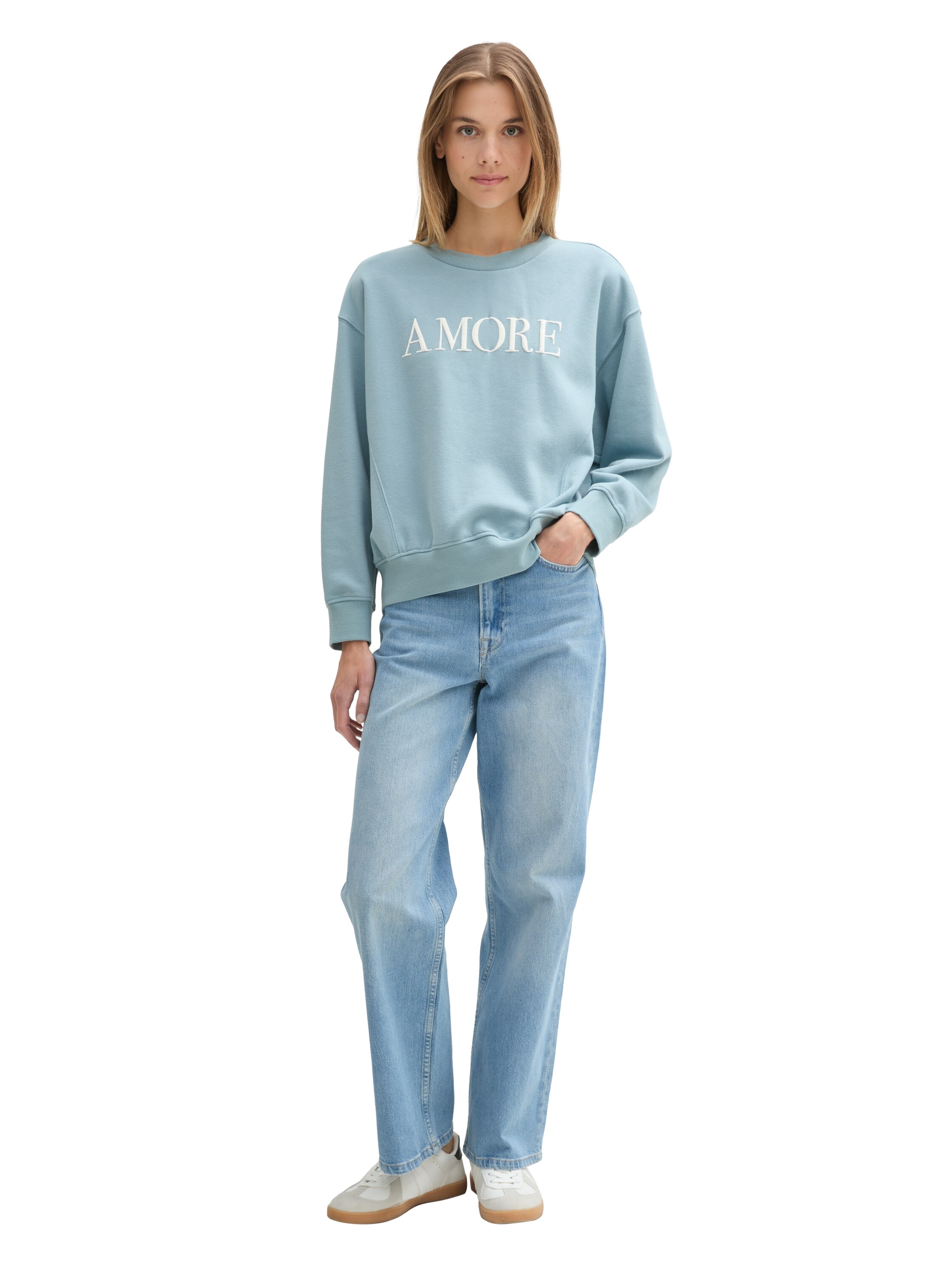 TOM TAILOR Denim Sweatshirt, mit Schriftzug