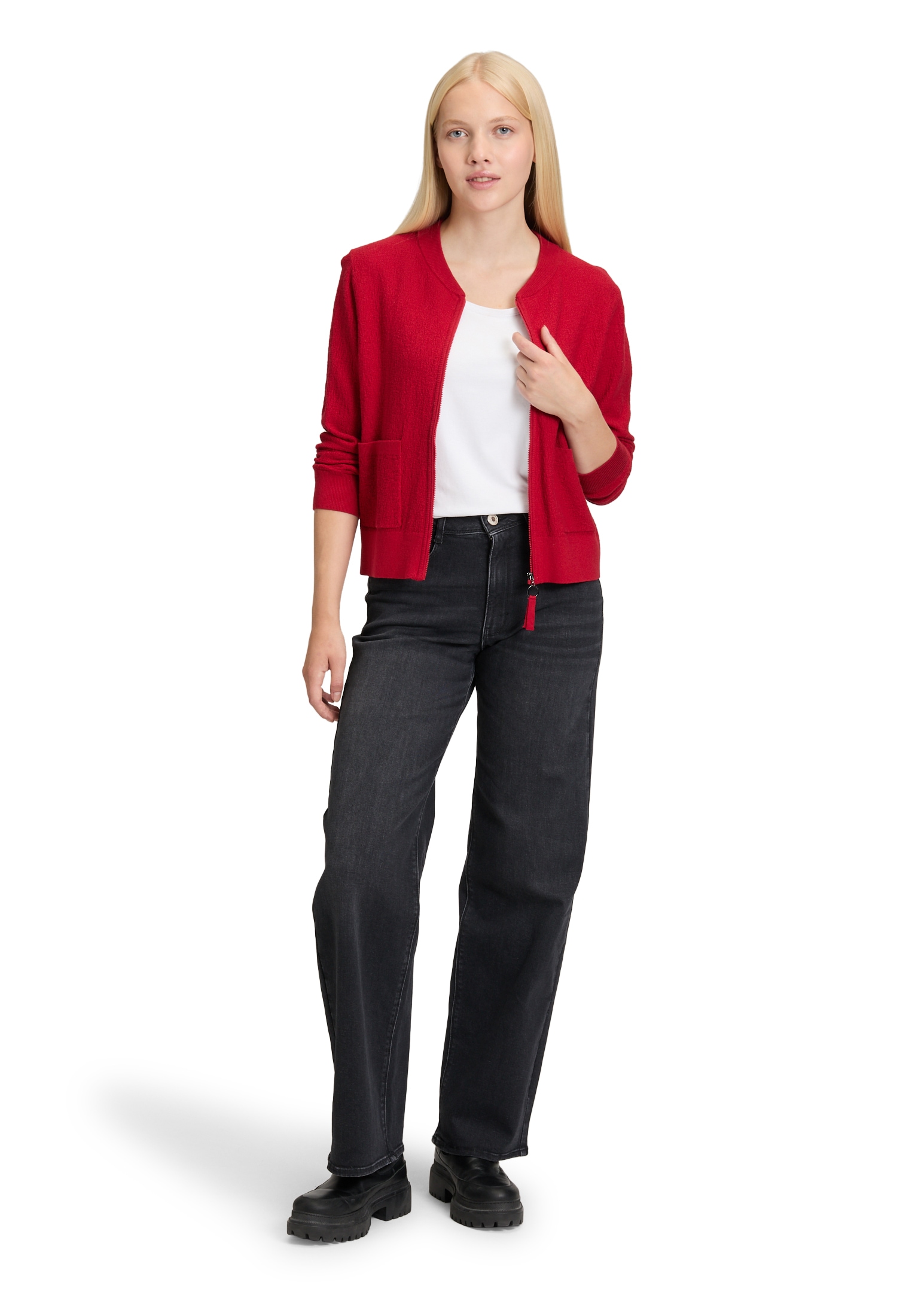 Betty&Co Strickjacke »Betty & Co Damen Strick-Cardigan mit Reißverschluss«