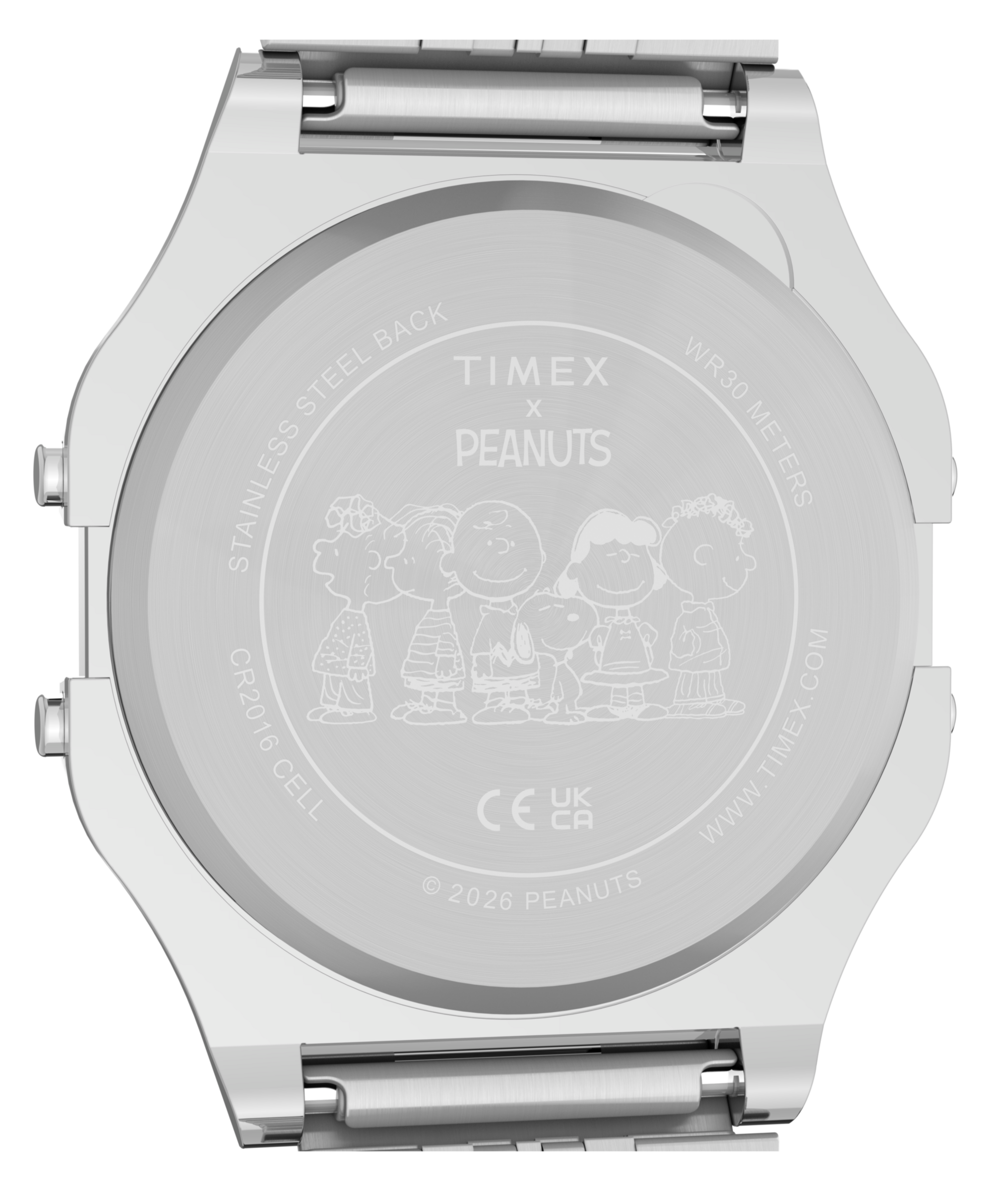 Timex Digitaluhr »PEANUTS TIMEX 80« Quarzuhr, Armbanduhr, Damenuhr, Herrenuhr, Edelstahlarmband, digital
