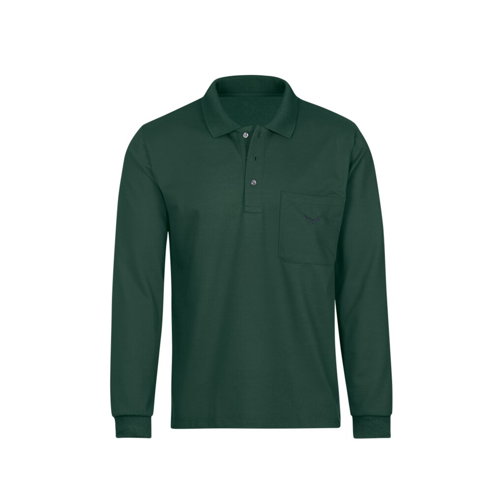 Trigema Poloshirt »TRIGEMA Langarm Poloshirt aus Baumwolle«, (1 tlg.)