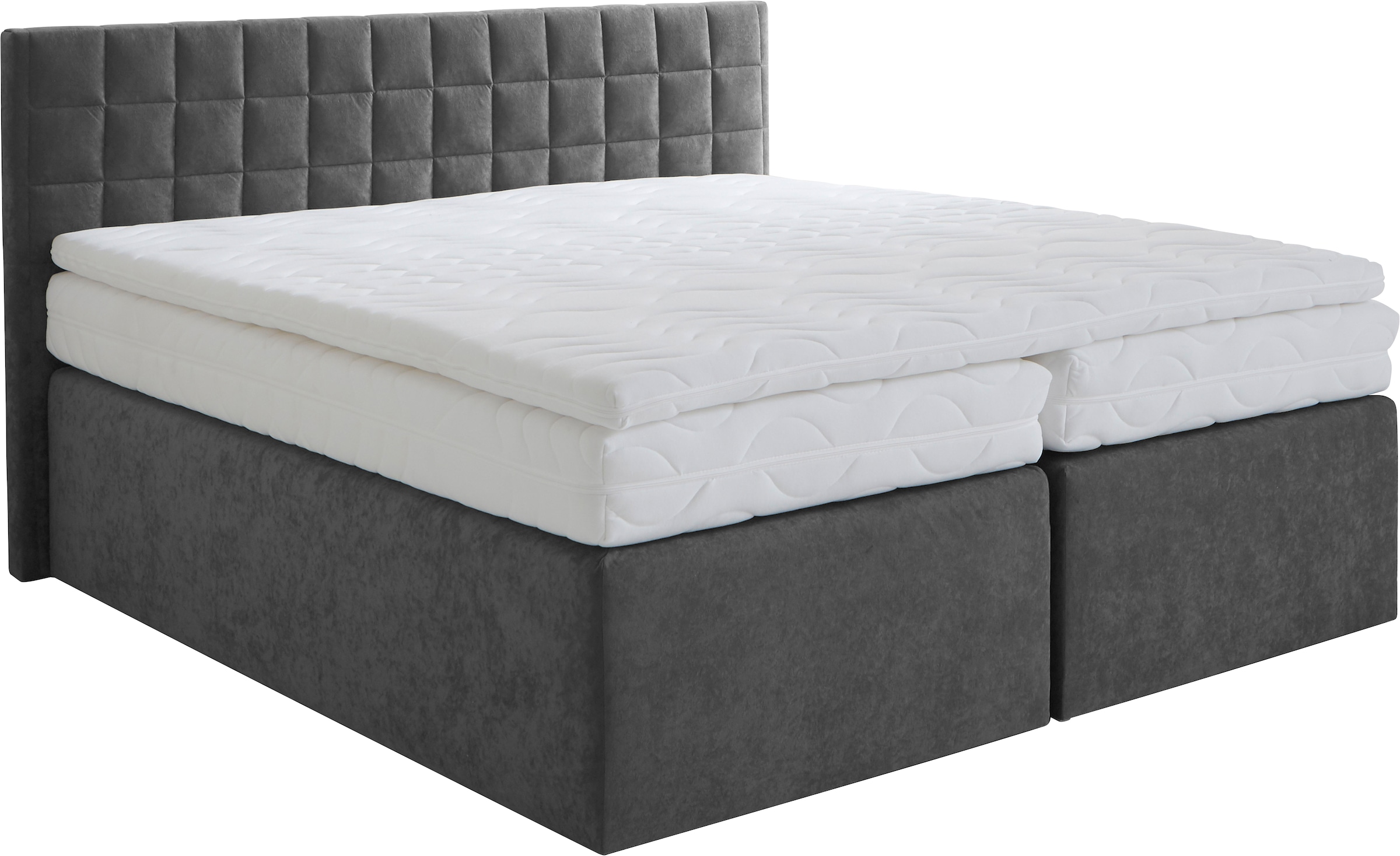 Westfalia Schlafkomfort Boxspringbett mit schöner Kopfteilversteppung günstig online kaufen