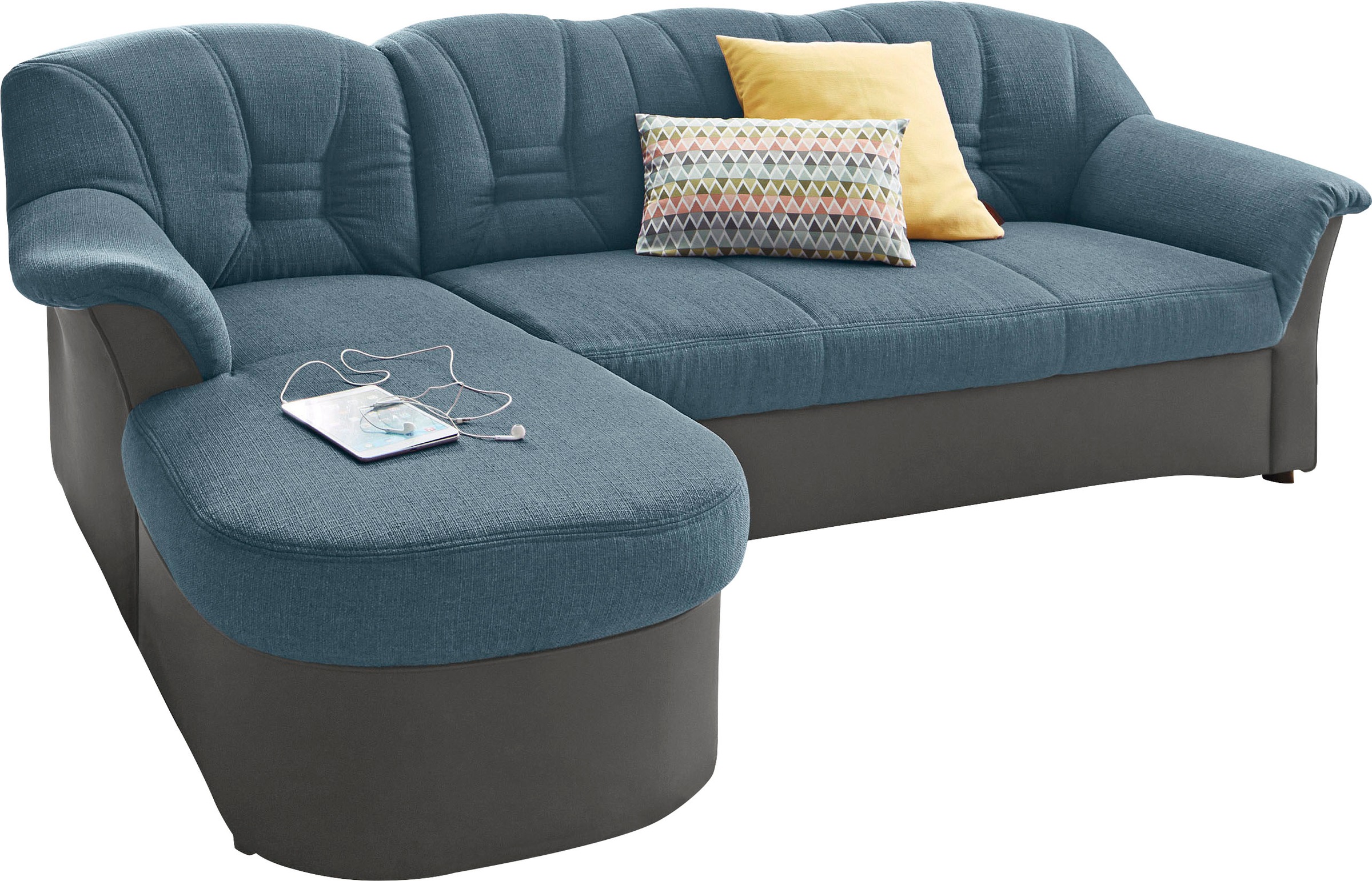 DOMO collection Ecksofa "Elva, zeitlose Formensprache, elegante Rückenstepp günstig online kaufen
