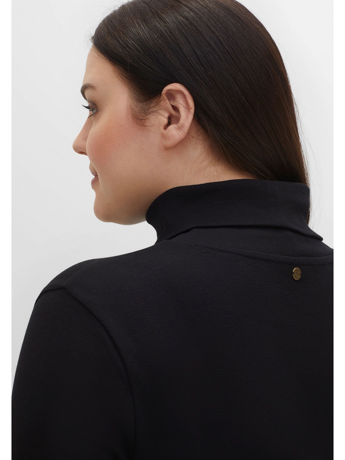 Sheego Langarmshirt »Große Größen«, mit Rollkragen, in A-Linie