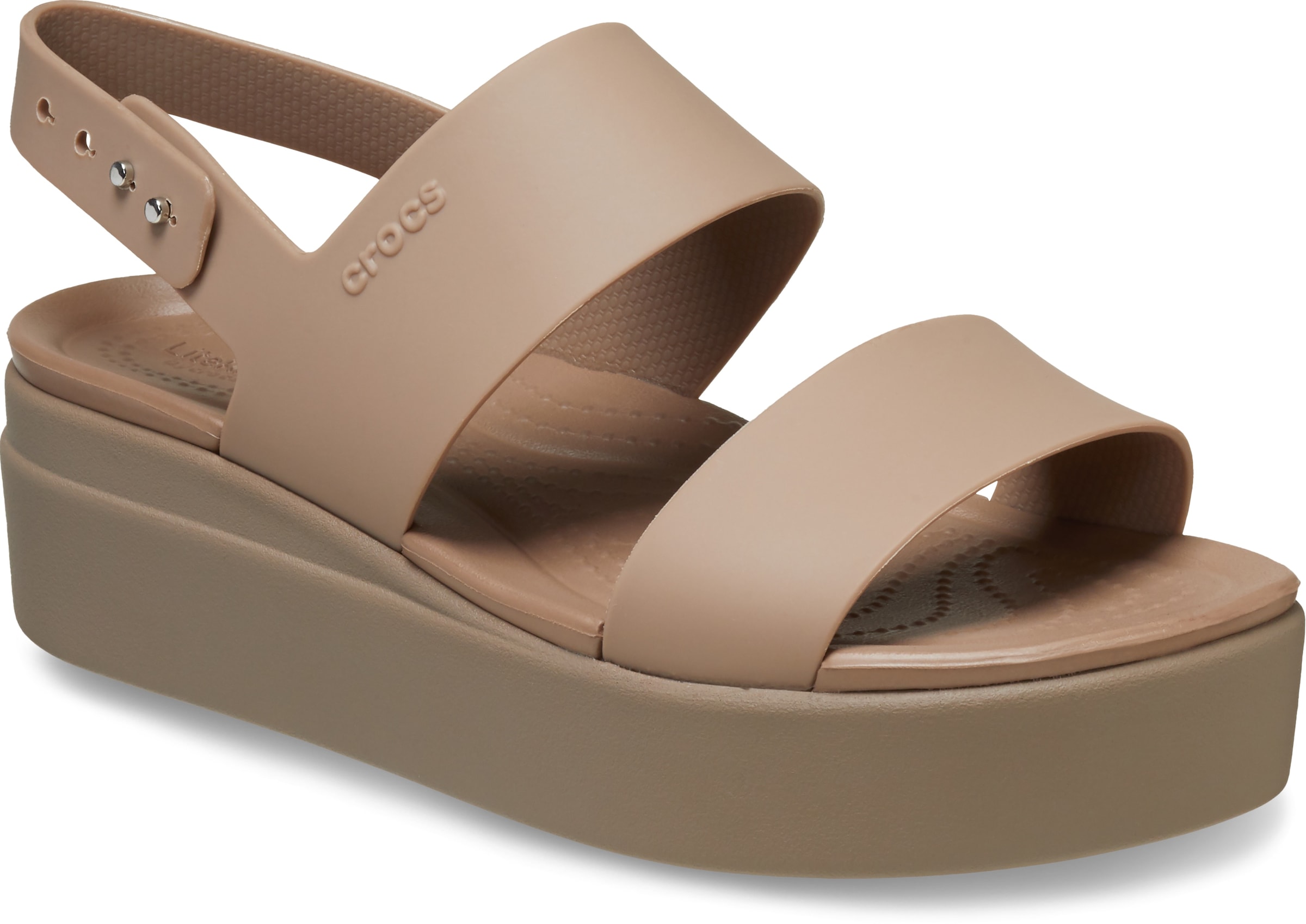 Crocs Keilsandalette »Brooklyn Low Wedge«, Sommerschuh, Sandale, Keilabsatz, mit modischer...