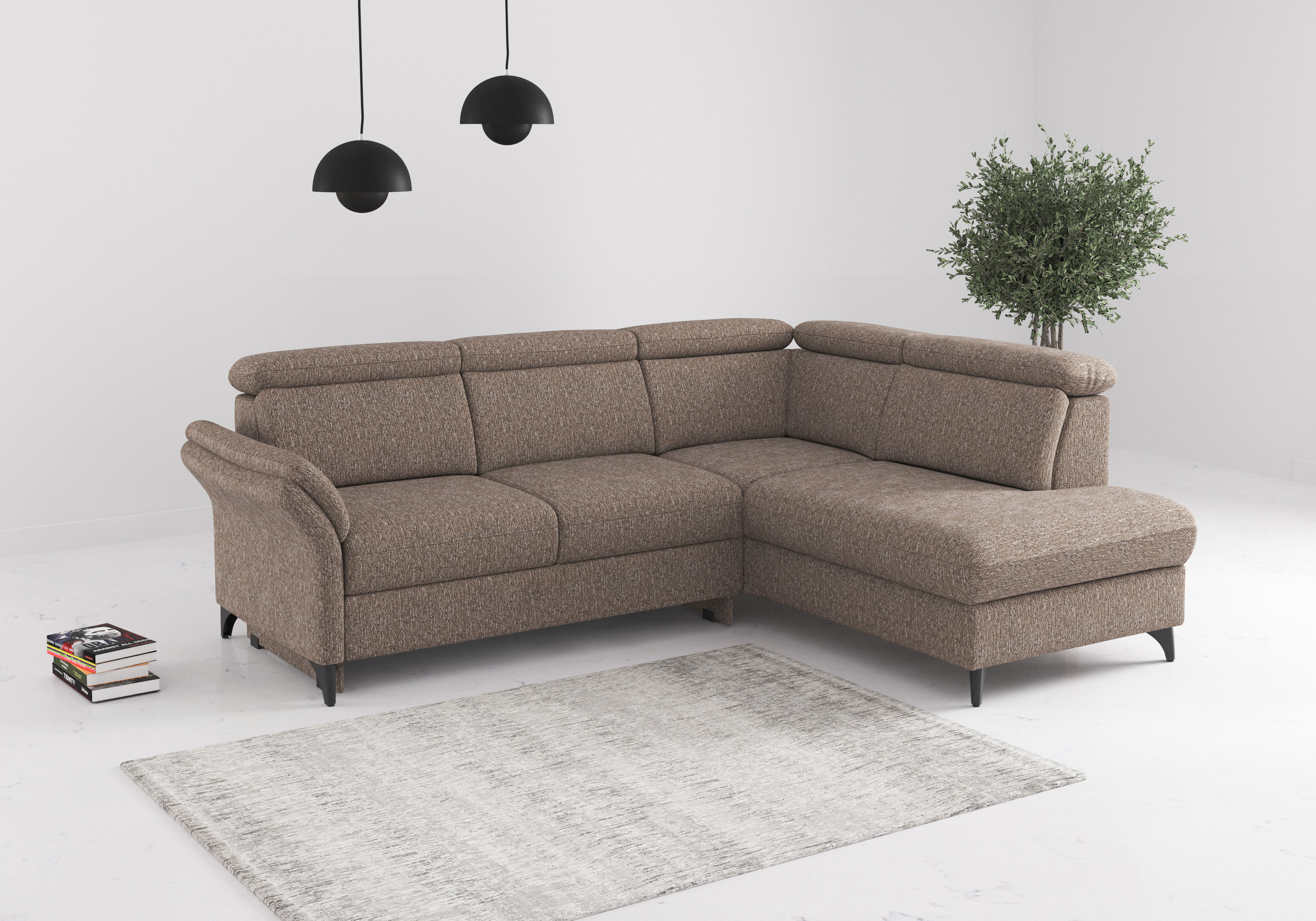 sit&more Ecksofa "Glendale, L-Form" inkl. Kopfteilverstellung, wahlweise mit Vorziehsitz und Bettkasten