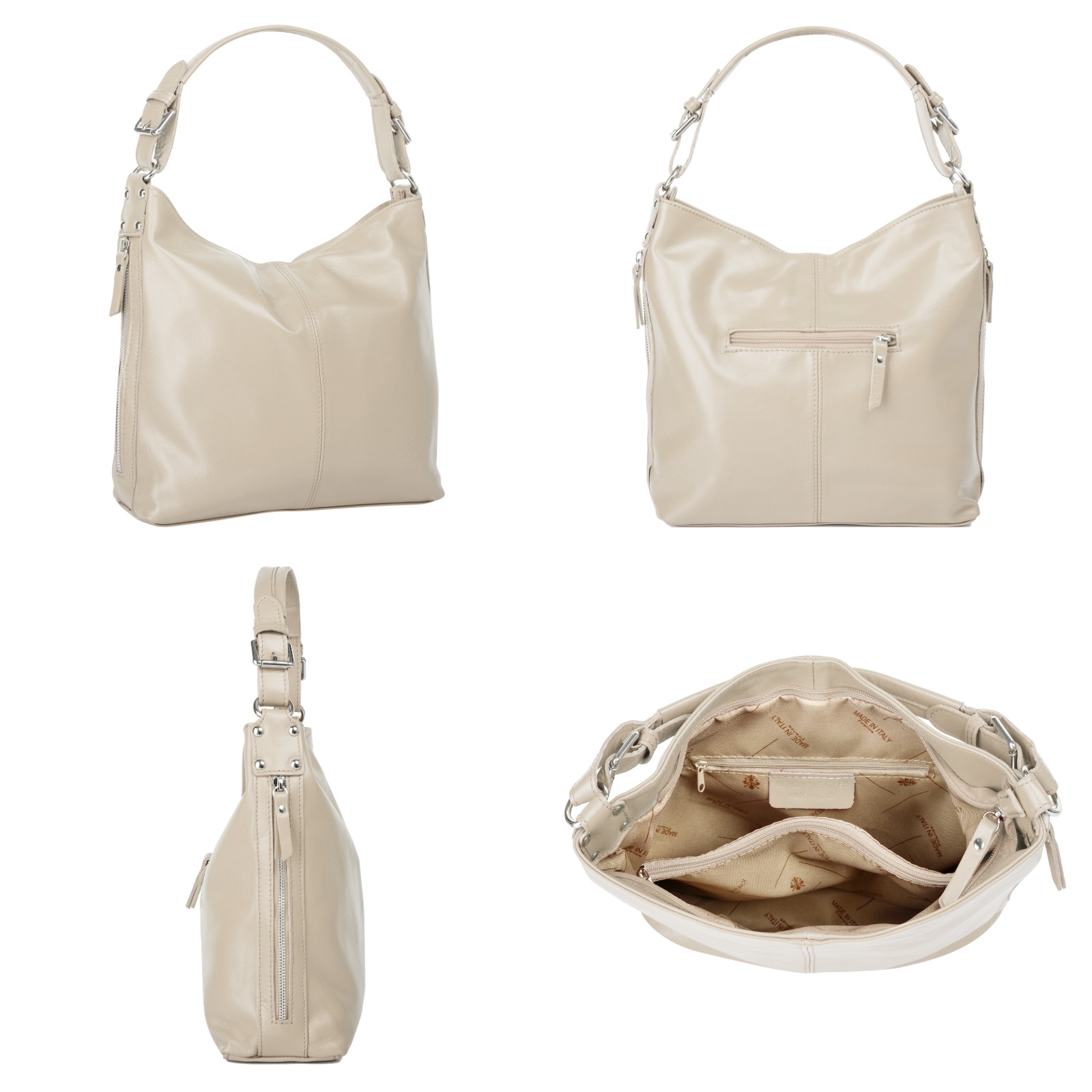 Samantha Look Henkeltasche, echt Leder, Made in Italy