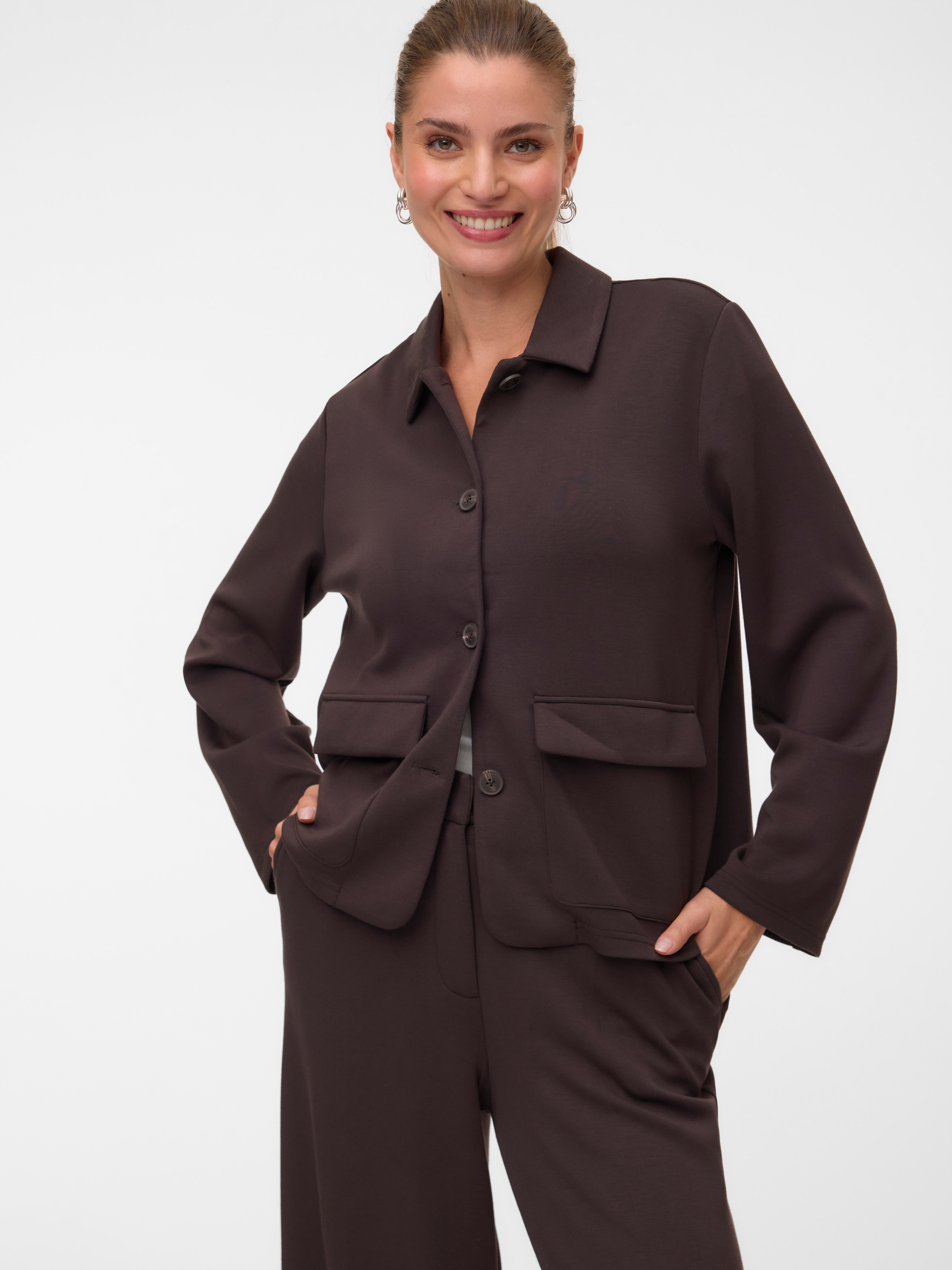 Vero Moda Jerseyblazer "VMBELLIS LS JACKET NOOS" Materialmix, mit Stretch