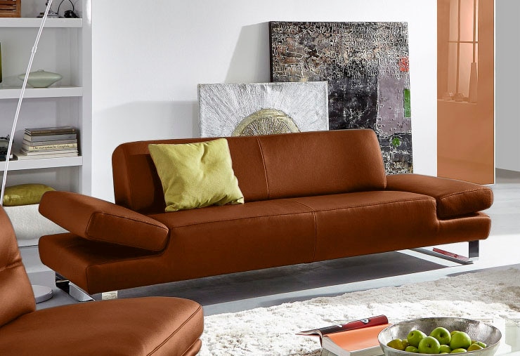 W.SCHILLIG 2-Sitzer "taboo Designsofa mit hohem Sitzkomfort, Breite 202cm, Sitztiefe 59cm" mit Normaltiefe, inklusive Armlehnenverstellung