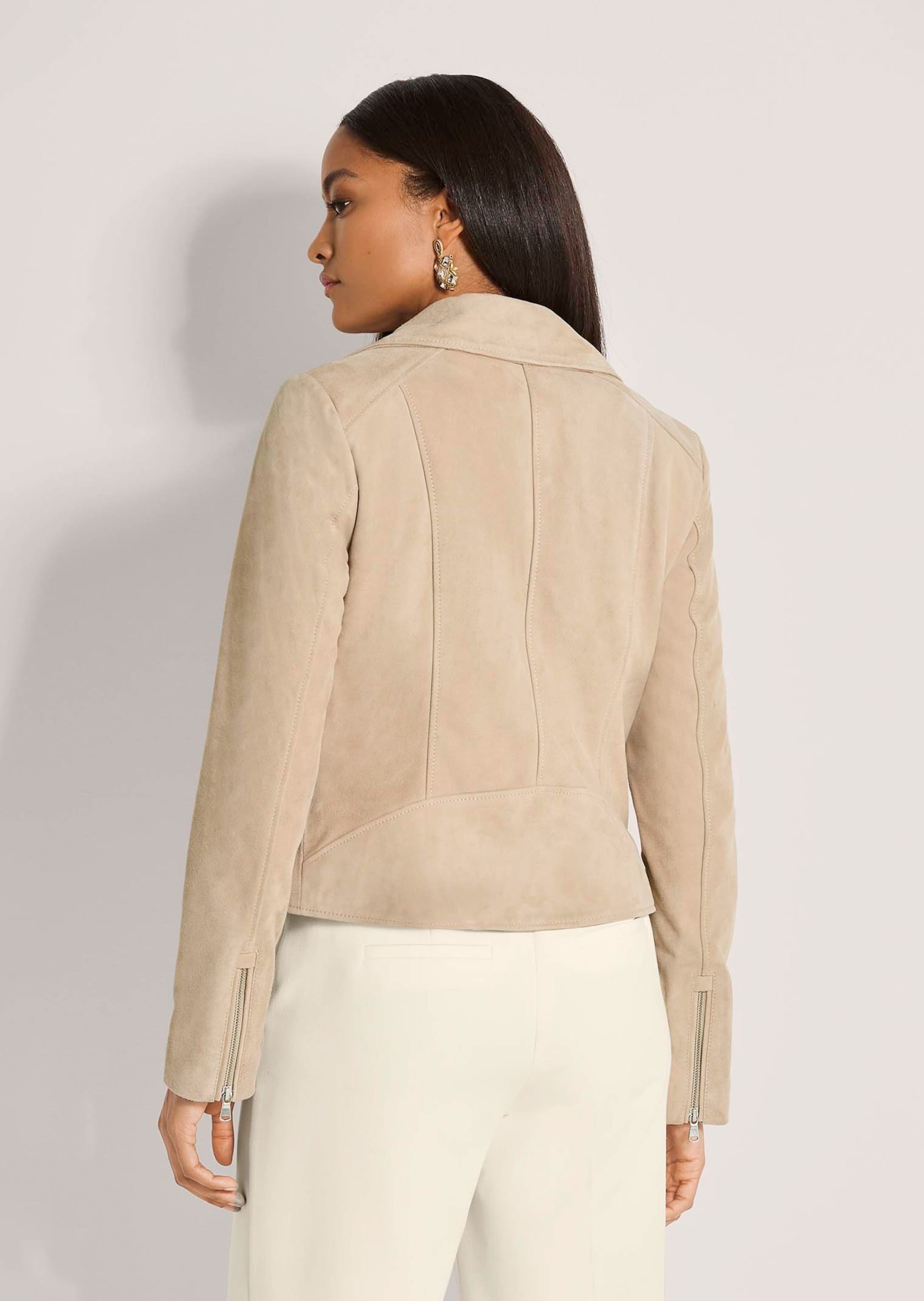 MADELEINE Lederjacke »Jacke Bikerjacke aus Ziegenveloursleder«