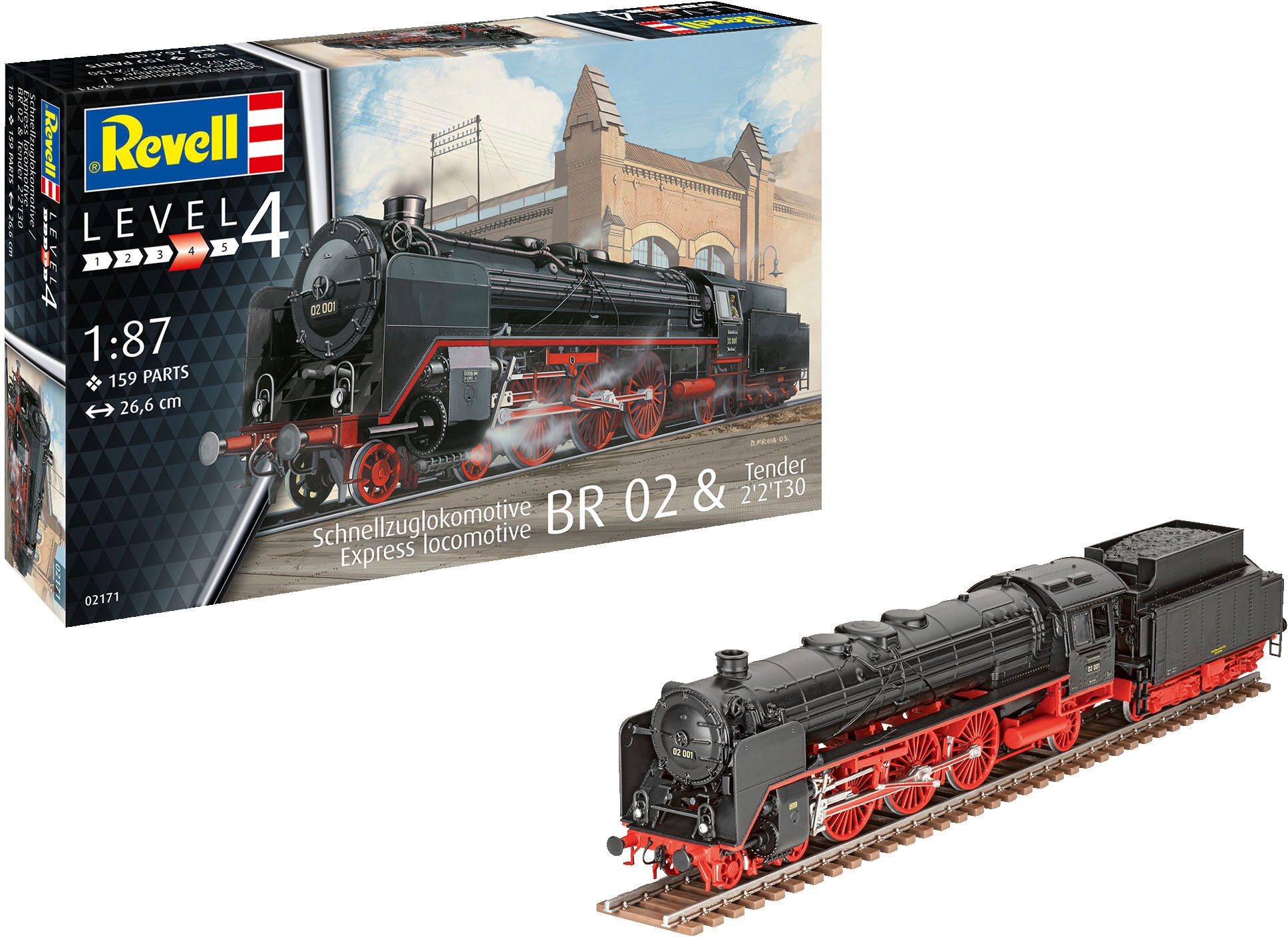 Modellbausatz »H0 Schnellzuglokomotive BR02 & Tender 2'2' T30«, 1:87, Made in Europe