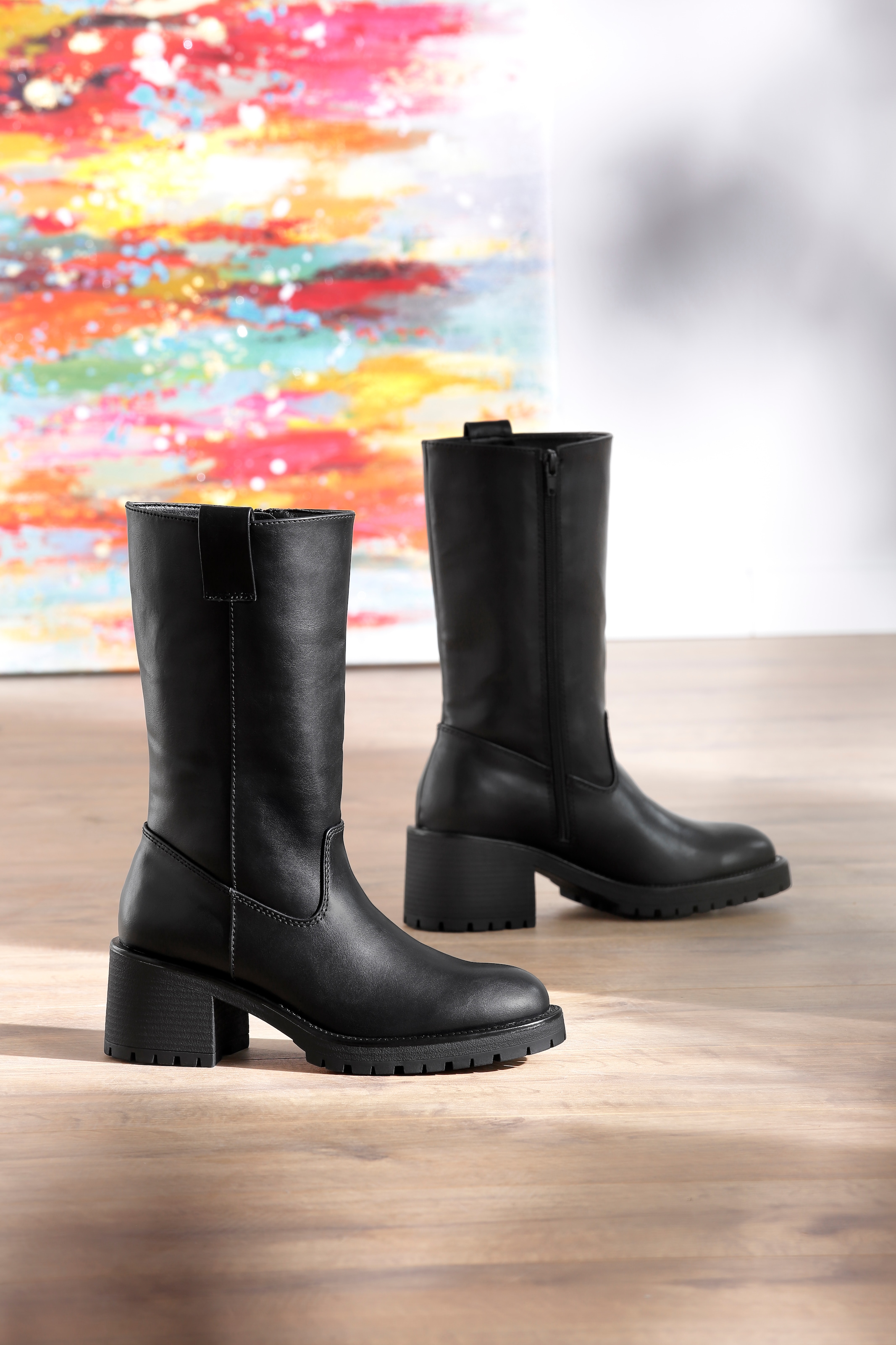 Aniston SHOES Stiefel, Klassik-Boots mit Innen-Reißverschluss - NEUE KOLLEKTION