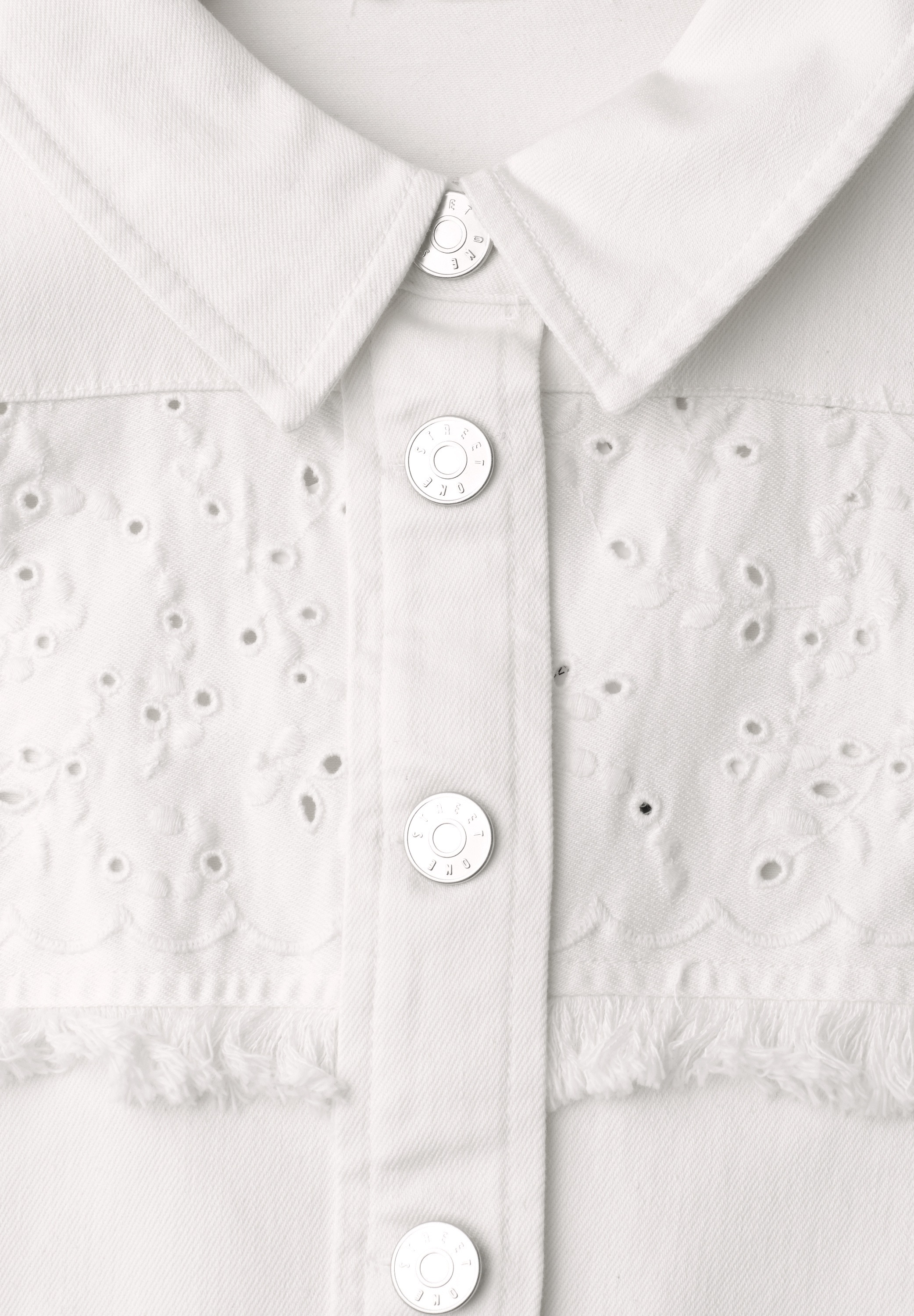 STREET ONE Jeansjacke ohne Kapuze aus Baumwolle mit Stretchanteil