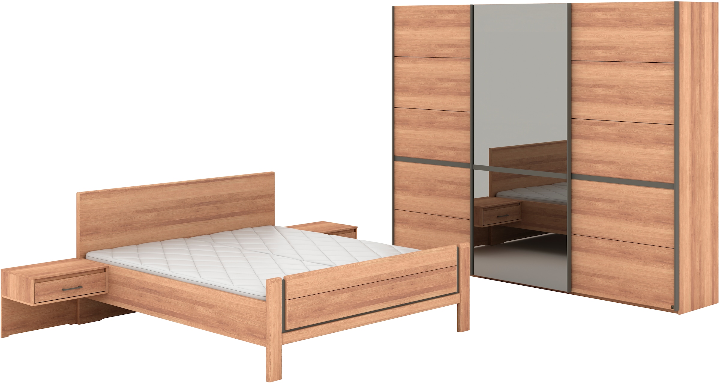 Musterring Schlafzimmer-Set "Sorrent, Kleiderschrank, Bett & Nachtkommoden, günstig online kaufen