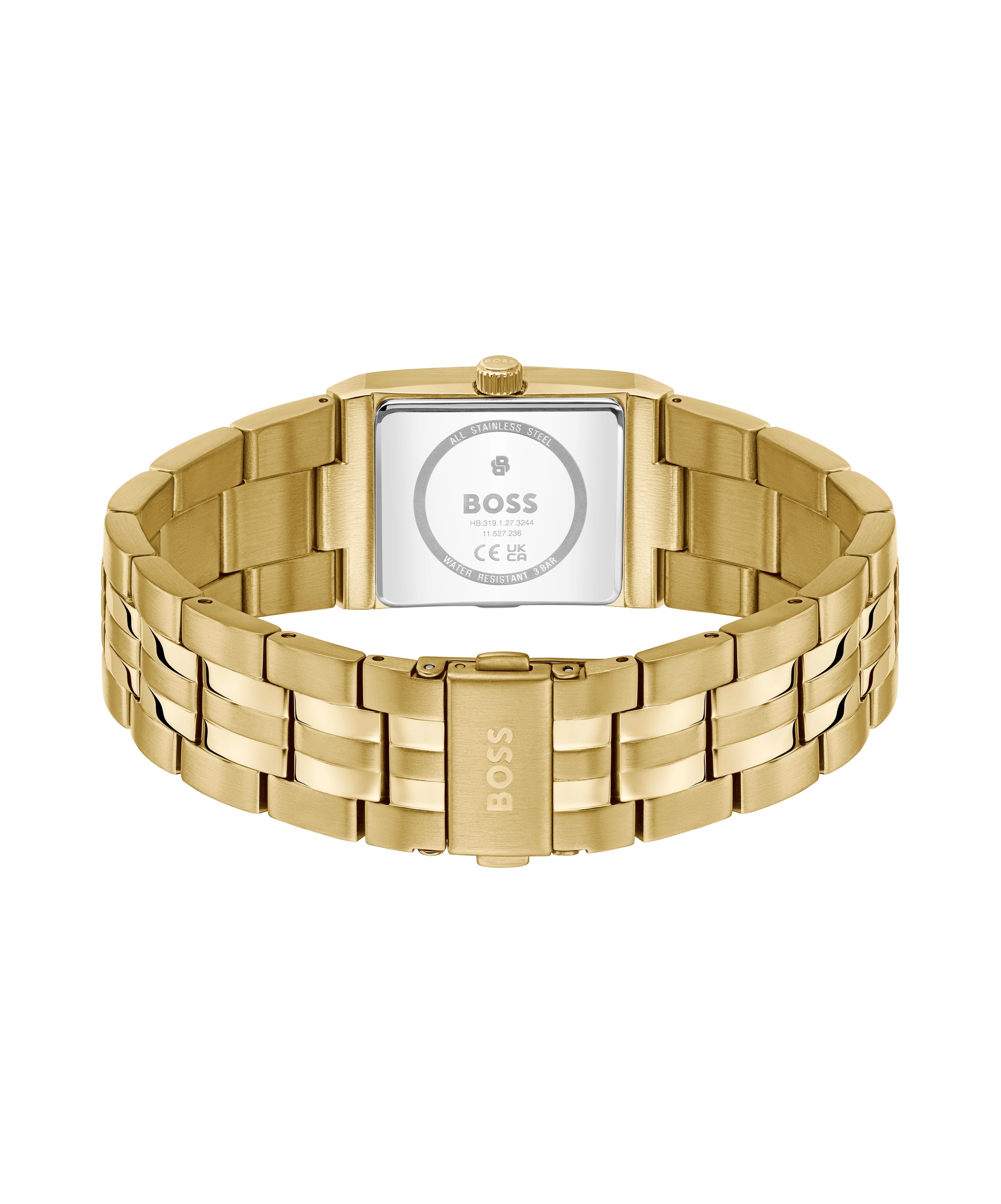 BOSS Quarzuhr »STRIVO« Armbanduhr, Damenuhr, Herrenuhr, Edelstahlarmband, analog, Tag