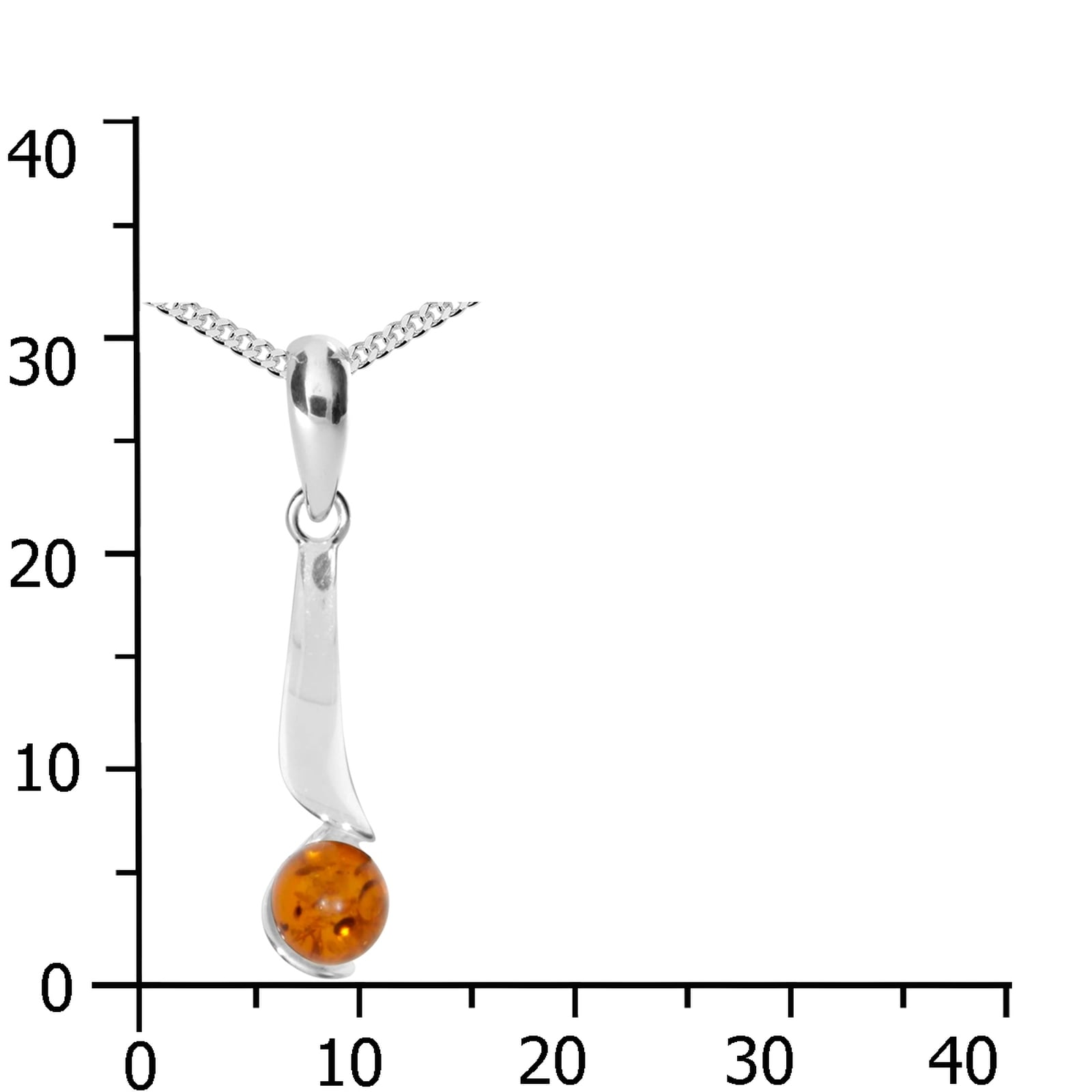 OSTSEE-SCHMUCK Kette mit Anhänger »- Jora - Silber 925/000 - Bernstein«