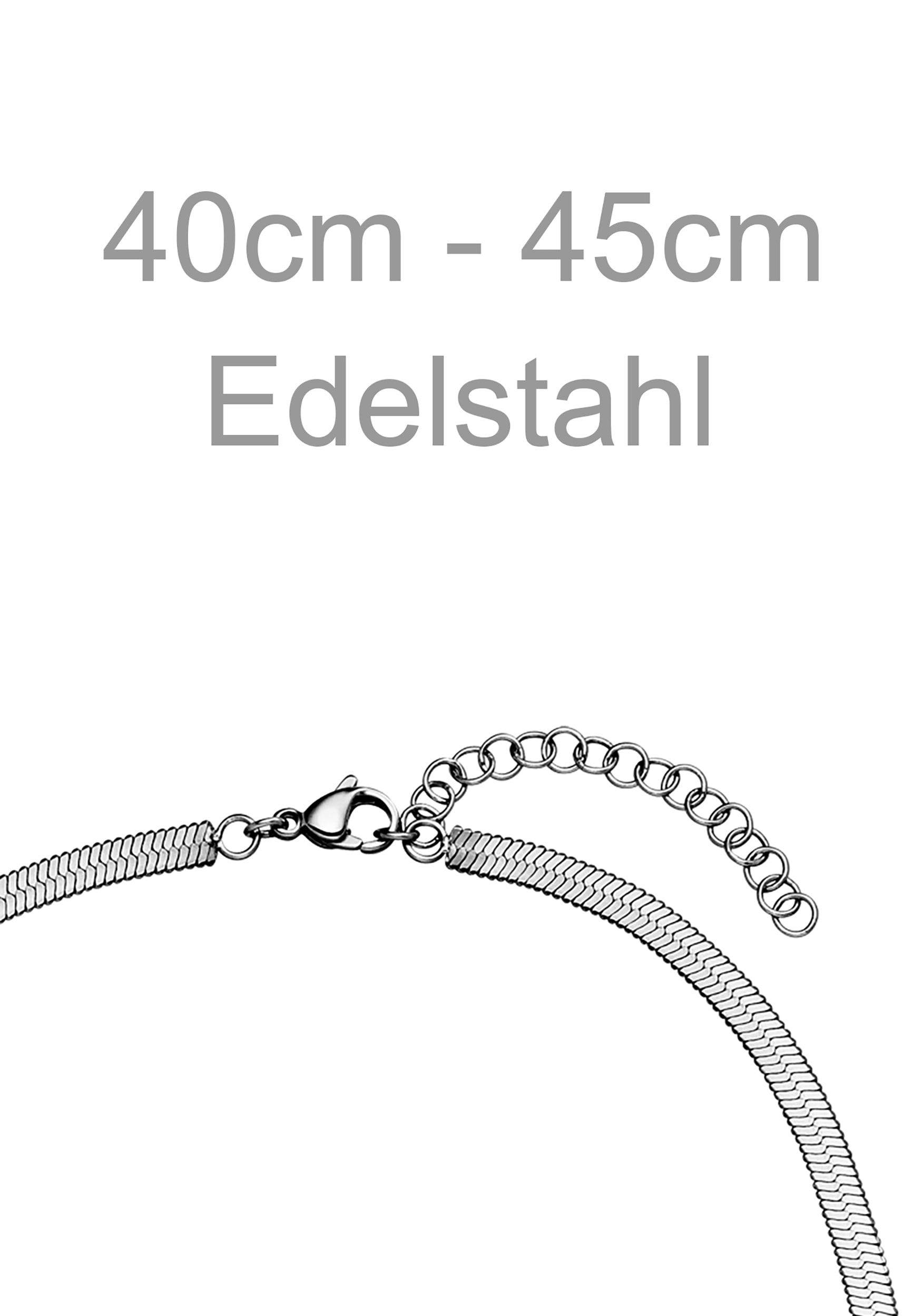 JOBO Collier »Halskette Herringbone« Edelstahl 40-45 cm verstellbar