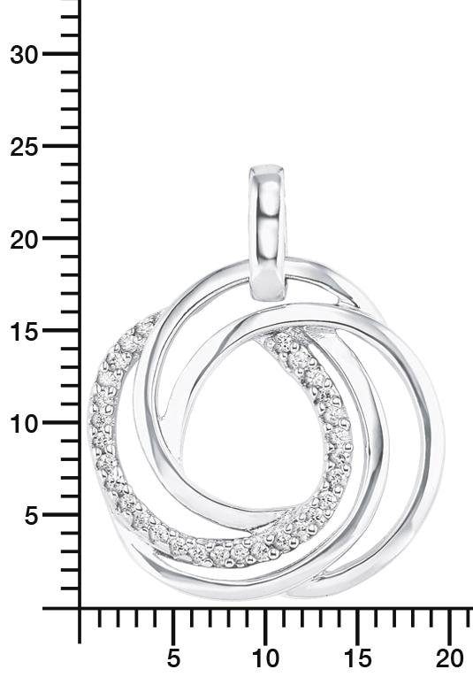 Amor Kette mit Anhänger »verschlungene Kreise, 2024163«, mit Zirkonia (synth.)