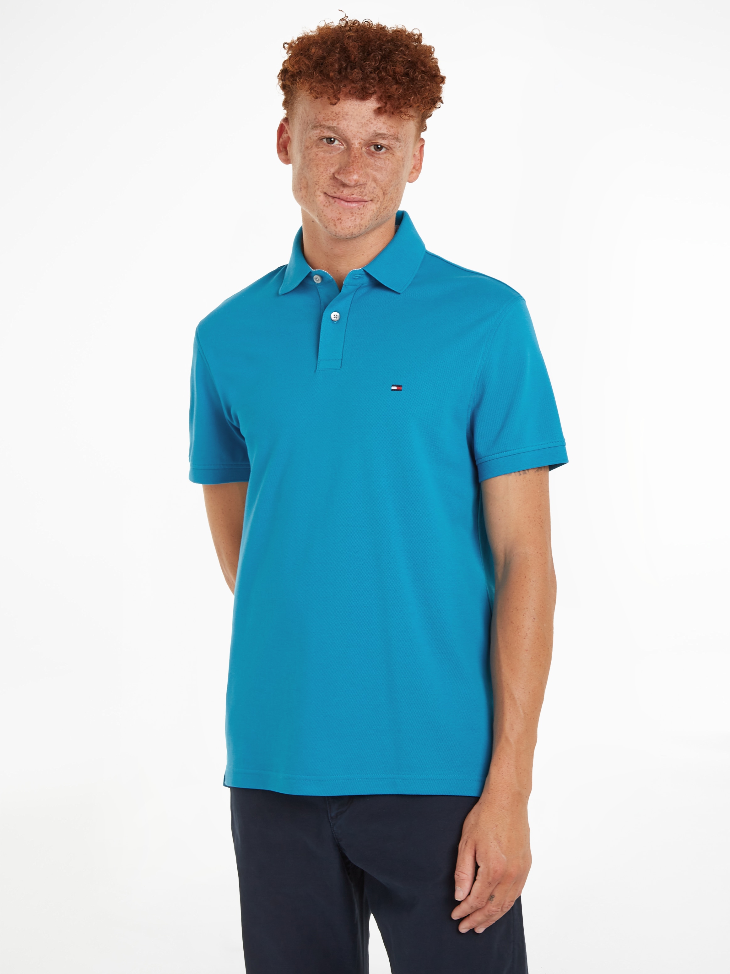 Tommy Hilfiger Poloshirt "1985 REGULAR POLO", mit Tommy Hilfiger Kontraststreifen innen am Kragen