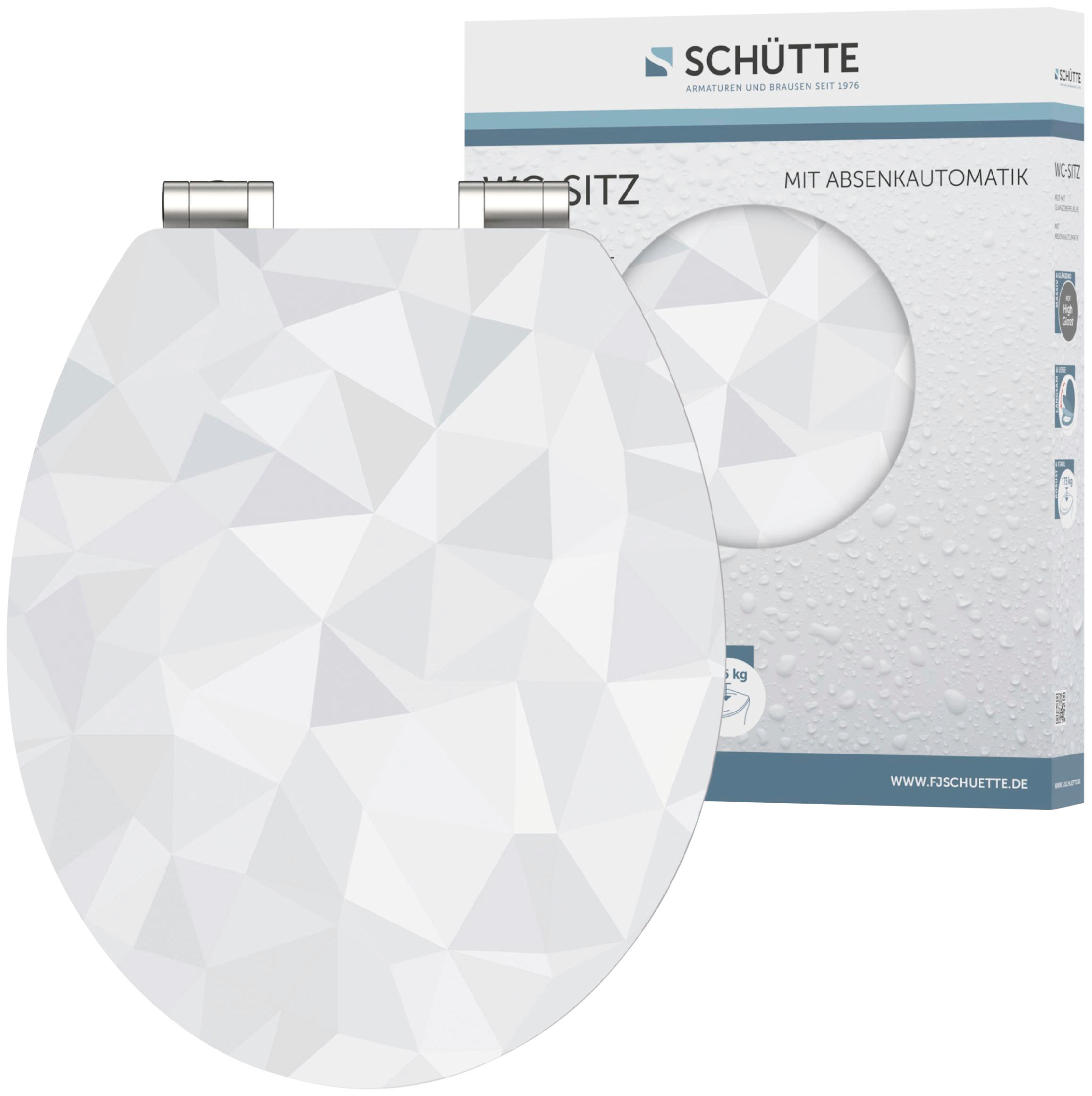 WC-Sitz »Diamond«, High Gloss mit MDF Holzkern, mit Absenkautomatik