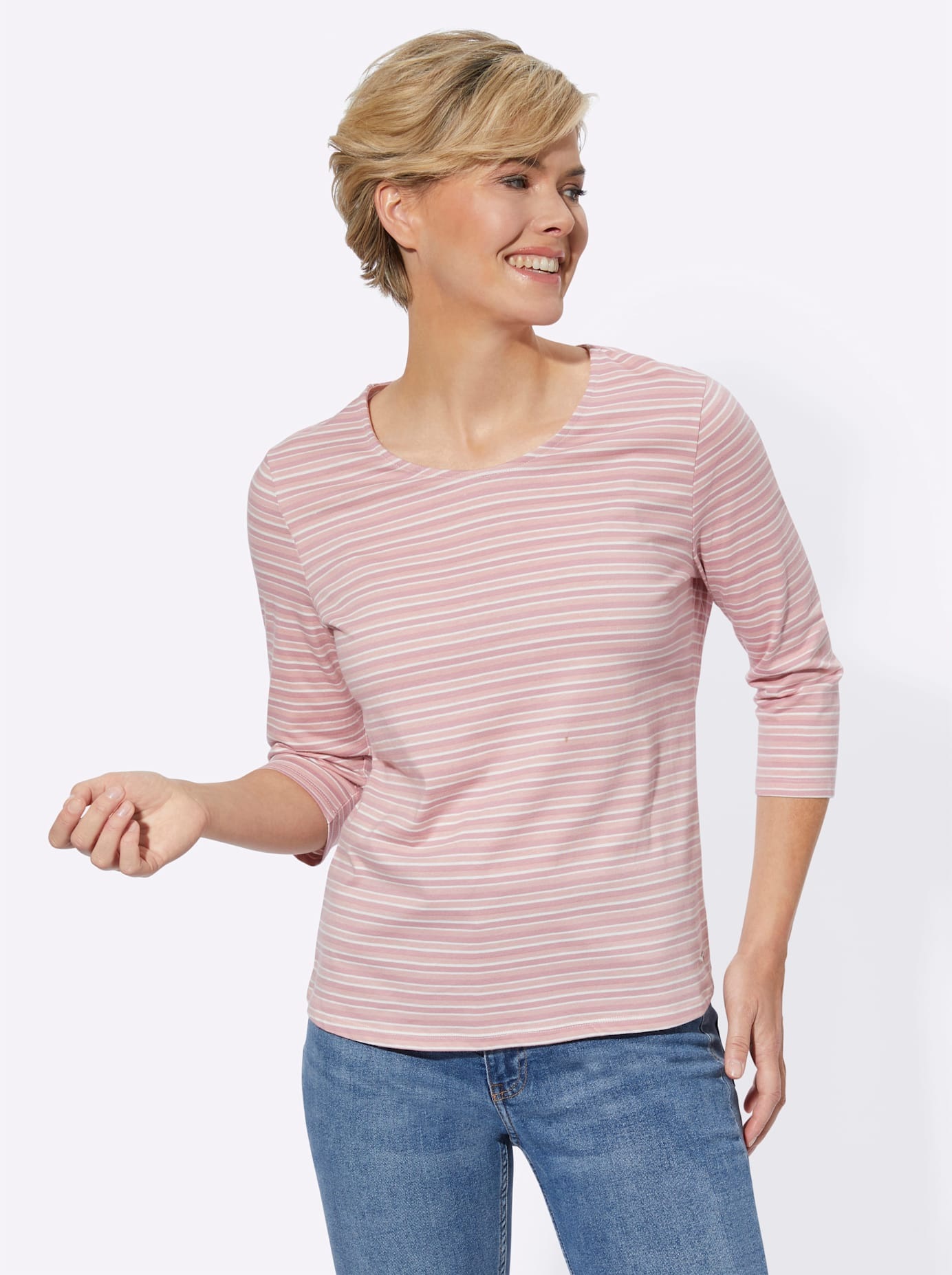 Casual Looks 3/4-Arm-Shirt "Ringelshirt", 1 Stk. günstig online kaufen